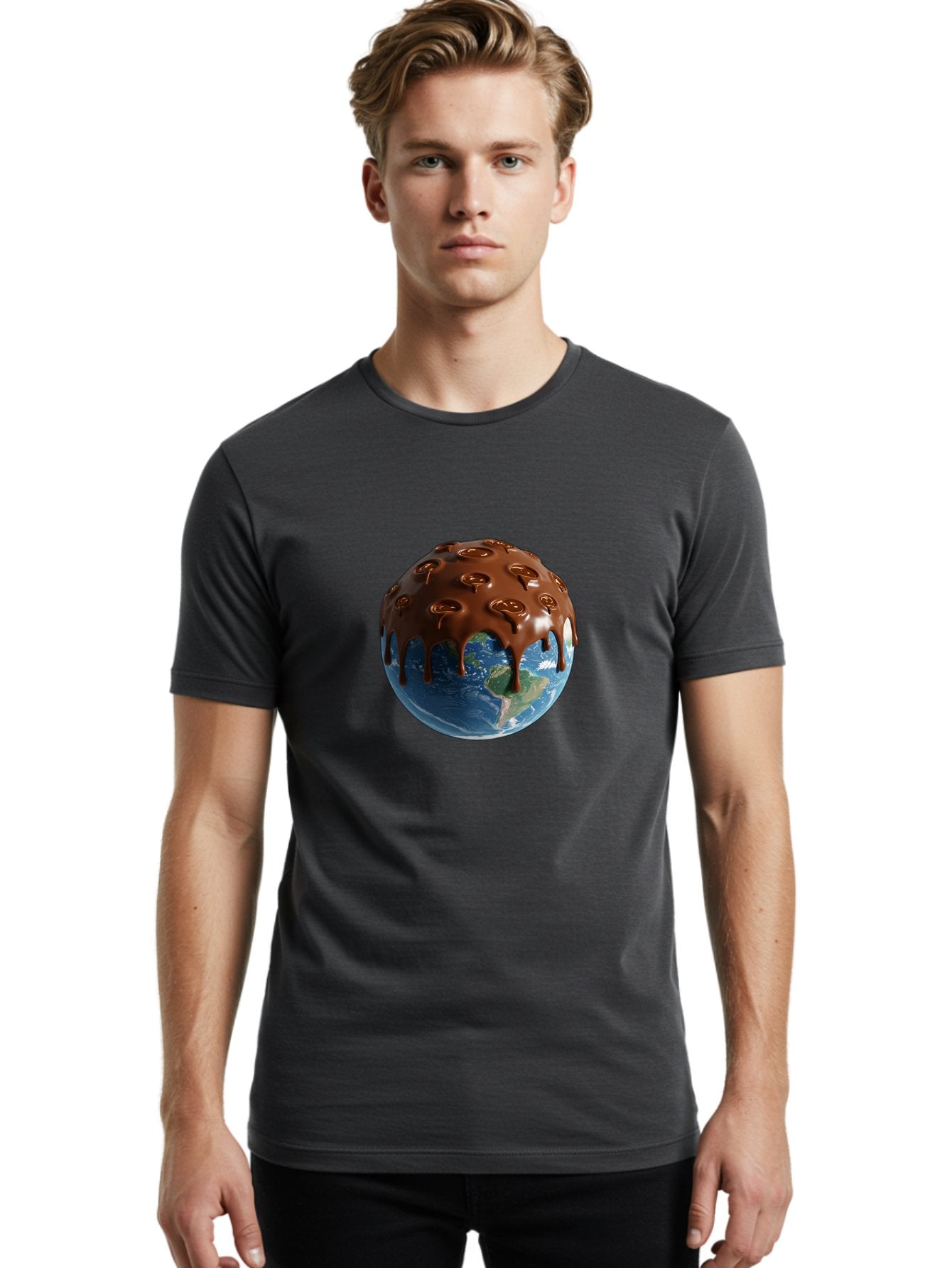 Chocolate-Planet-Earth Men'S Graphic Tee, 100% Cotton, Comfortable Casual Summer Wear, Machine Washable, Vintage Camera, Old Camera, Antique Camera, Black Camera, Classic Photography, Photography Equipment, Nostalgic Device, Film Camera, Bak259 25