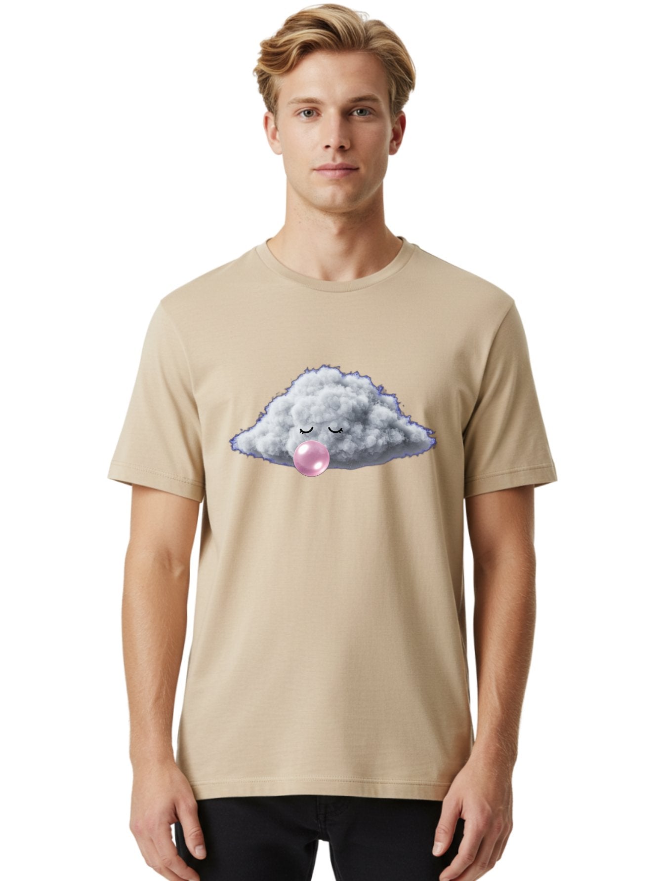 Cloud-Blowing-Bubble-1 Men'S Graphic Tee, 100% Cotton, Comfortable Casual Summer Wear, Machine Washable, Vintage Camera, Old Camera, Antique Camera, Black Camera, Classic Photography, Photography Equipment, Nostalgic Device, Film Camera, Bak264 17