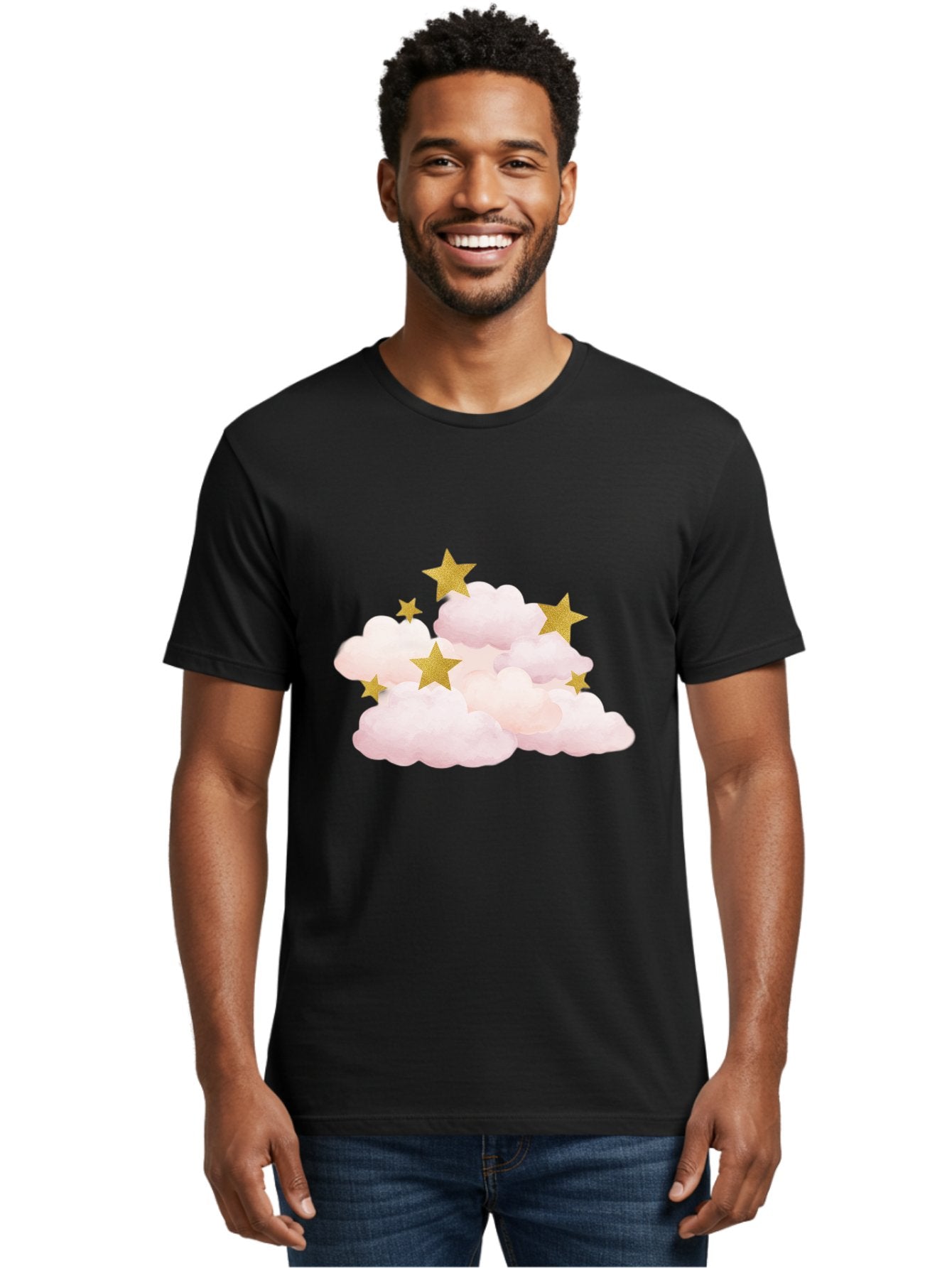 Clouds-With-Stars Men'S Graphic Tee, 100% Cotton, Comfortable Casual Summer Wear, Machine Washable, Vintage Camera, Old Camera, Antique Camera, Black Camera, Classic Photography, Photography Equipment, Nostalgic Device, Film Camera, Camera Art Bak271 27