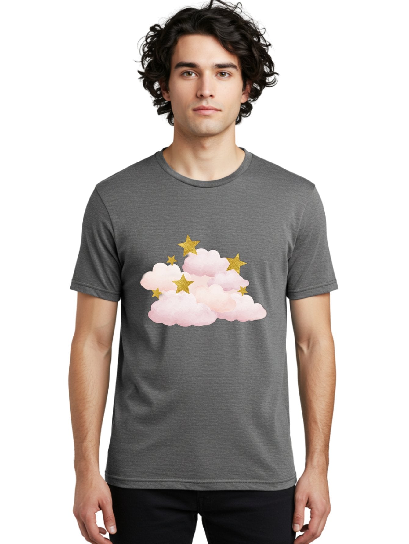 Clouds-With-Stars Men'S Graphic Tee, 100% Cotton, Comfortable Casual Summer Wear, Machine Washable, Vintage Camera, Old Camera, Antique Camera, Black Camera, Classic Photography, Photography Equipment, Nostalgic Device, Film Camera, Camera Art Bak271 20