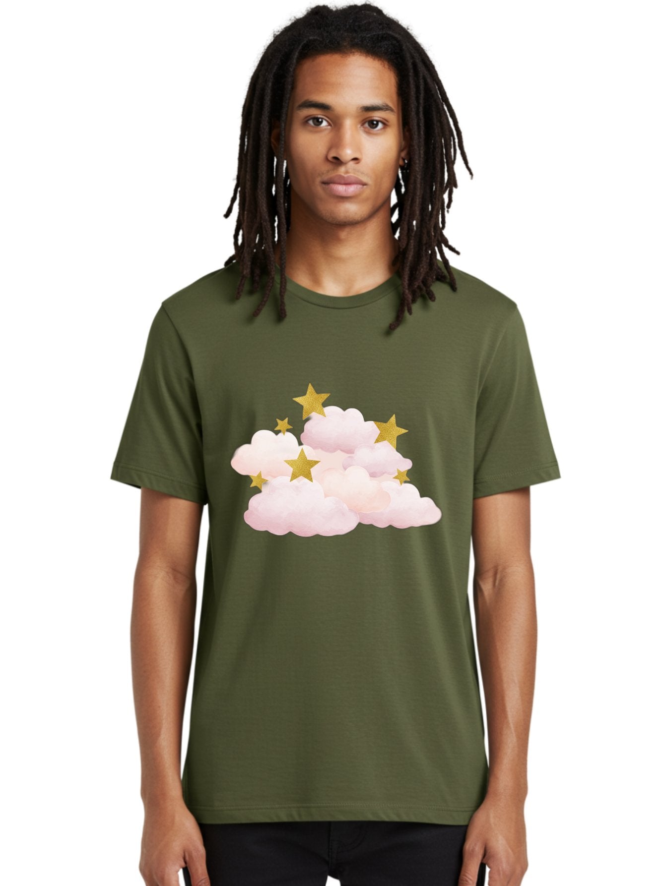 Clouds-With-Stars Men'S Graphic Tee, 100% Cotton, Comfortable Casual Summer Wear, Machine Washable, Vintage Camera, Old Camera, Antique Camera, Black Camera, Classic Photography, Photography Equipment, Nostalgic Device, Film Camera, Camera Art Bak271 25