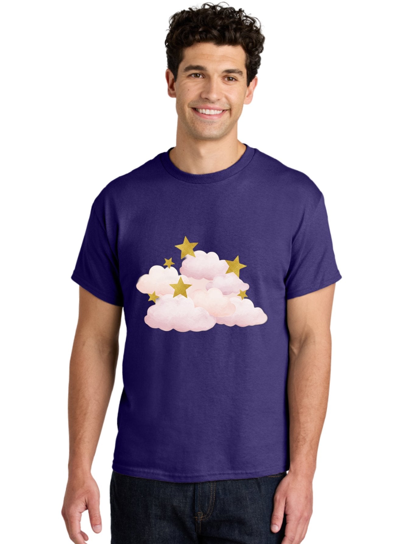 Clouds-With-Stars Men'S Graphic Tee, 100% Cotton, Comfortable Casual Summer Wear, Machine Washable, Vintage Camera, Old Camera, Antique Camera, Black Camera, Classic Photography, Photography Equipment, Nostalgic Device, Film Camera, Camera Art Bak271 18