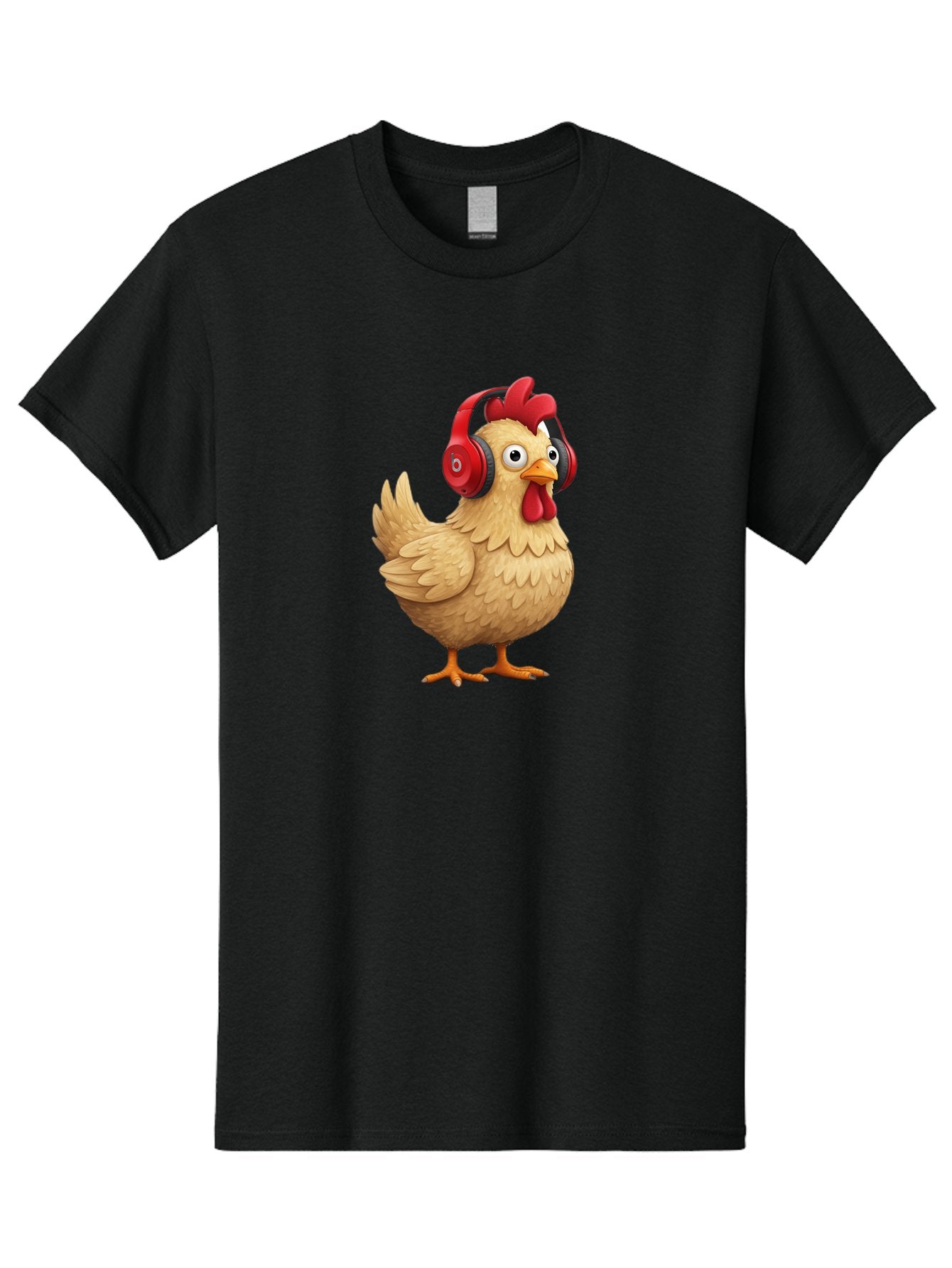 Clucking-Chicken-With-Headphones Men'S Graphic Tee, 100% Cotton, Comfortable Casual Summer Wear, Machine Washable, Vintage Camera, Old Camera, Antique Camera, Black Camera, Classic Photography, Photography Equipment, Nostalgic Device, Bak274 5