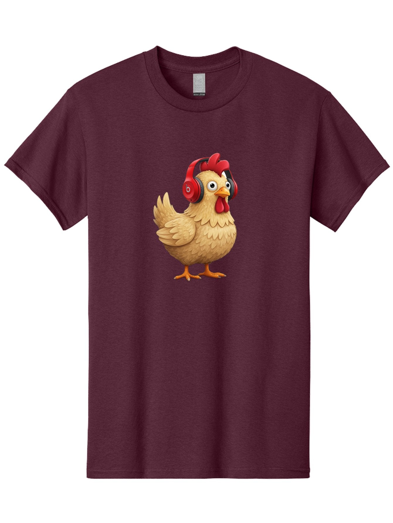 Clucking-Chicken-With-Headphones Men'S Graphic Tee, 100% Cotton, Comfortable Casual Summer Wear, Machine Washable, Vintage Camera, Old Camera, Antique Camera, Black Camera, Classic Photography, Photography Equipment, Nostalgic Device, Bak274 15