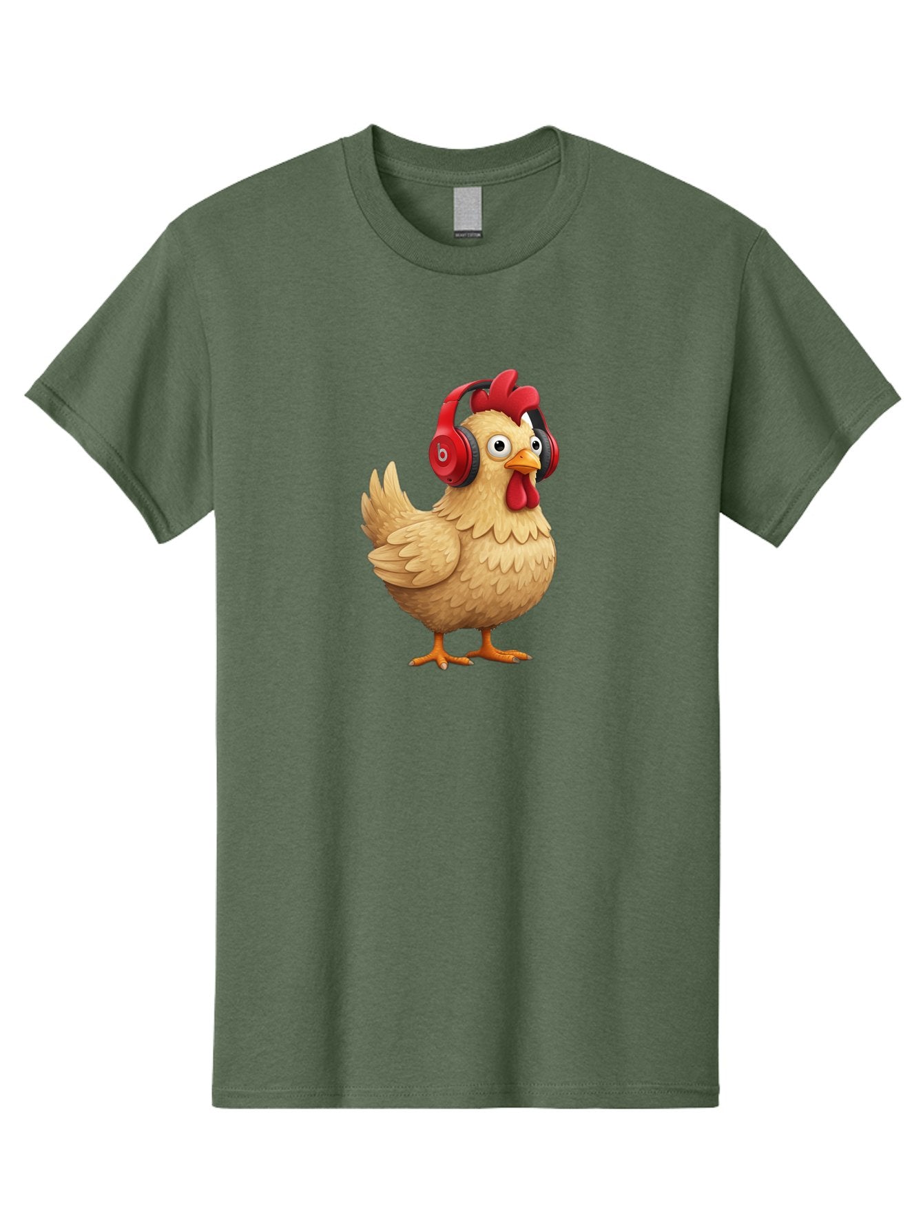 Clucking-Chicken-With-Headphones Men'S Graphic Tee, 100% Cotton, Comfortable Casual Summer Wear, Machine Washable, Vintage Camera, Old Camera, Antique Camera, Black Camera, Classic Photography, Photography Equipment, Nostalgic Device, Bak274
