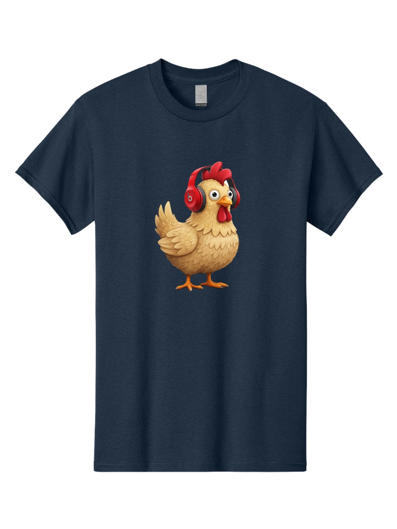 Clucking-Chicken-With-Headphones Men'S Graphic Tee, 100% Cotton, Comfortable Casual Summer Wear, Machine Washable, Vintage Camera, Old Camera, Antique Camera, Black Camera, Classic Photography, Photography Equipment, Nostalgic Device, Bak274 3
