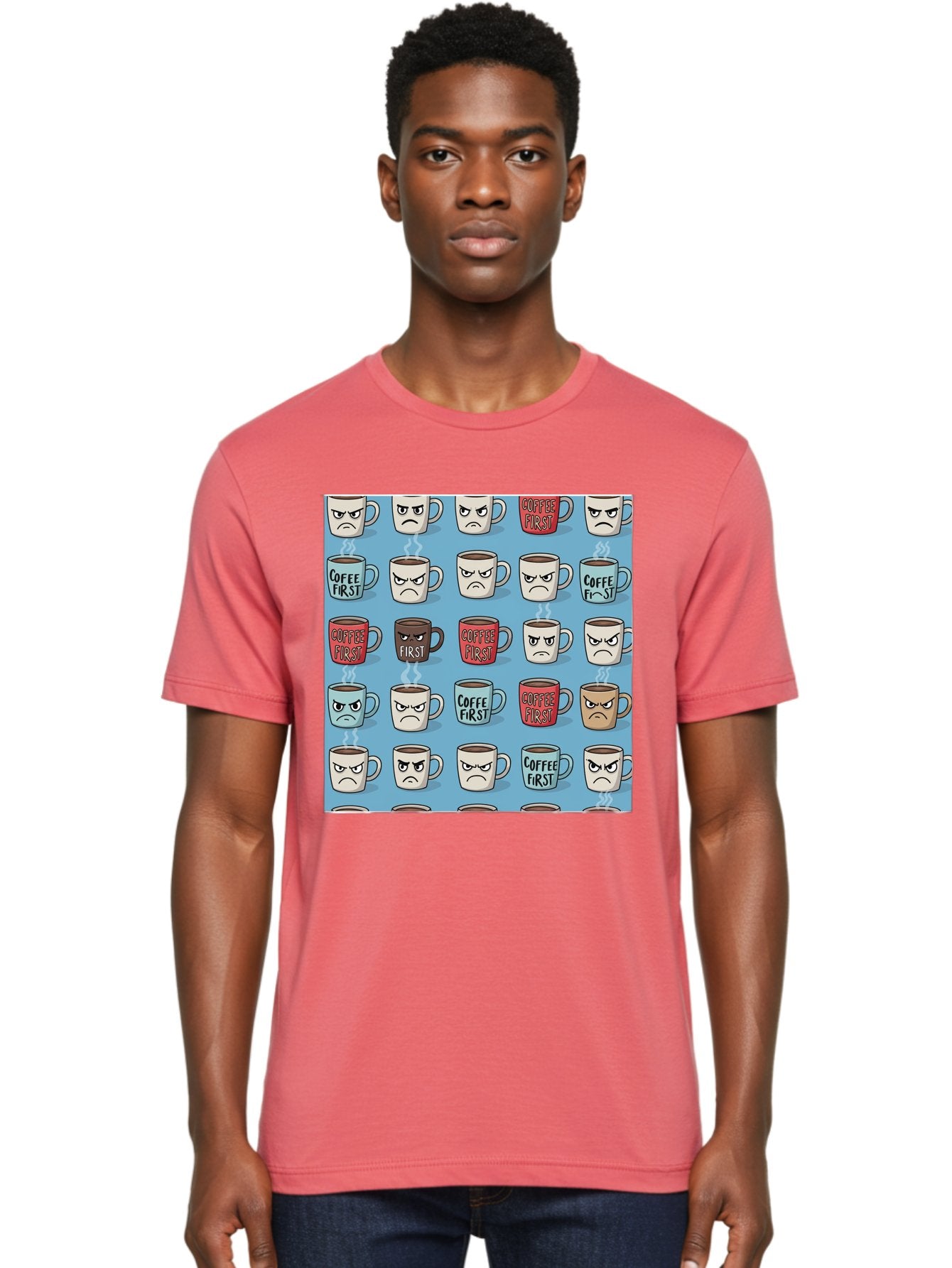 Coffee-First-1 Men'S Graphic Tee, 100% Cotton, Comfortable Casual Summer Wear, Machine Washable, Vintage Camera, Old Camera, Antique Camera, Black Camera, Classic Photography, Photography Equipment, Nostalgic Device, Film Camera, Camera Art Bak279 18