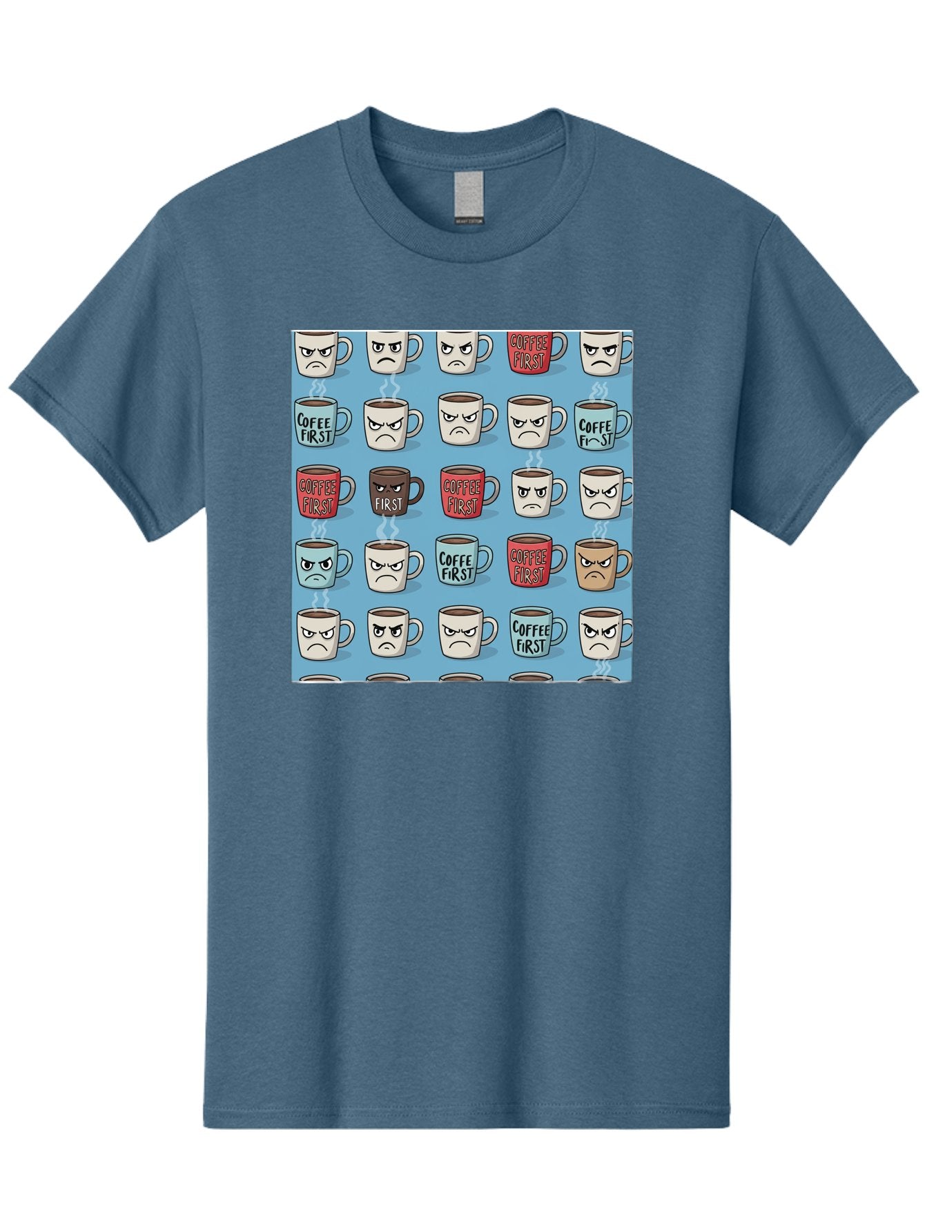 Coffee-First-1 Men'S Graphic Tee, 100% Cotton, Comfortable Casual Summer Wear, Machine Washable, Vintage Camera, Old Camera, Antique Camera, Black Camera, Classic Photography, Photography Equipment, Nostalgic Device, Film Camera, Camera Art Bak279 12