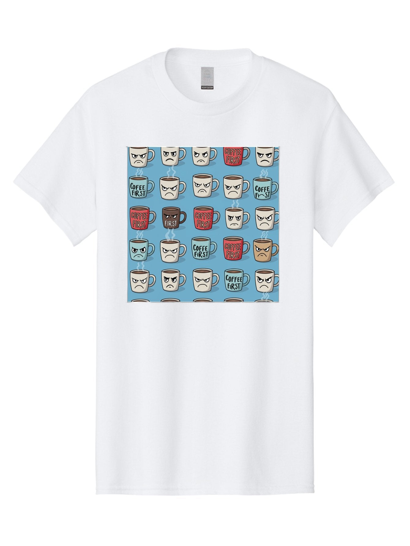 Coffee-First-1 Men'S Graphic Tee, 100% Cotton, Comfortable Casual Summer Wear, Machine Washable, Vintage Camera, Old Camera, Antique Camera, Black Camera, Classic Photography, Photography Equipment, Nostalgic Device, Film Camera, Camera Art Bak279 10