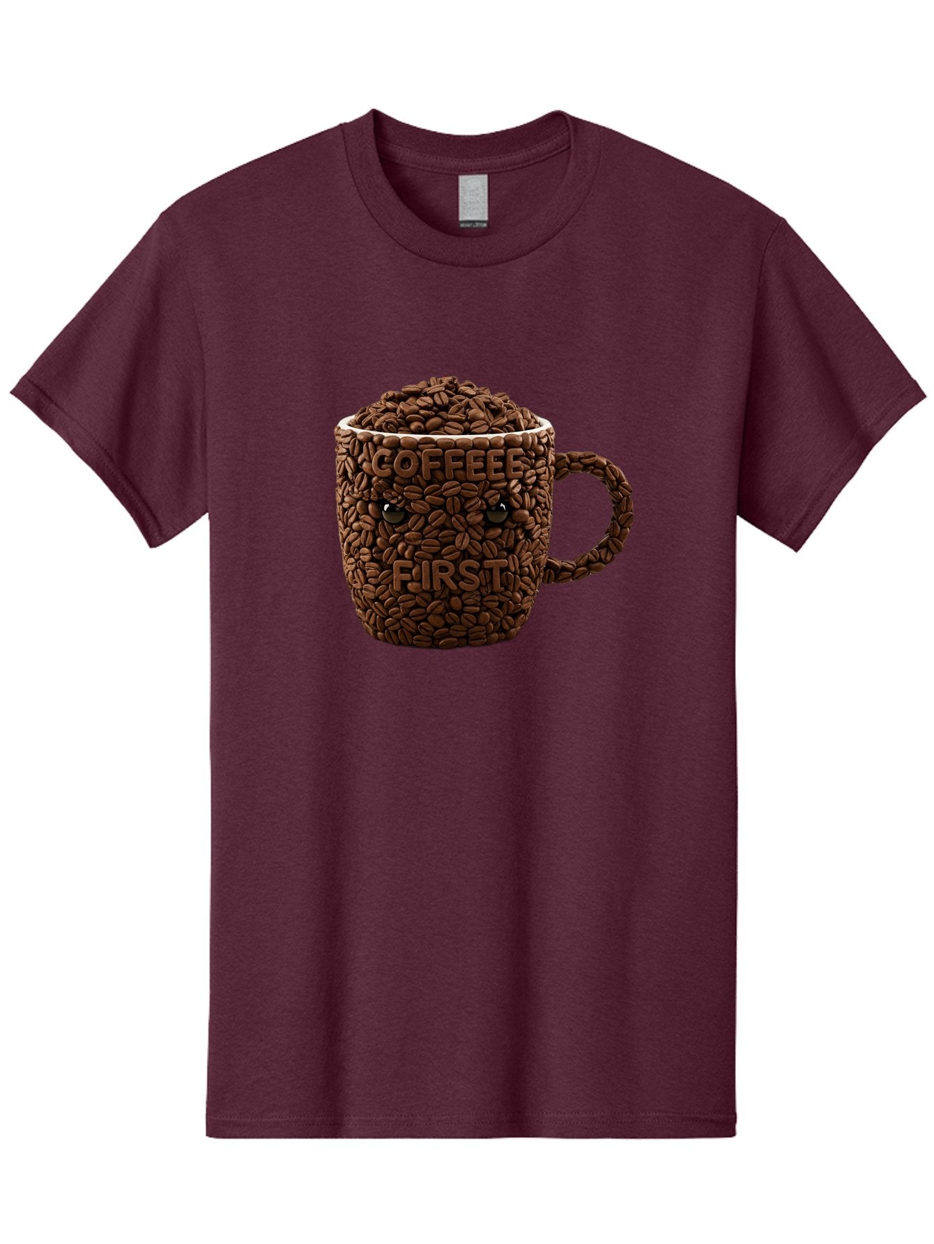 Coffee-First-2 Men'S Graphic Tee, 100% Cotton, Comfortable Casual Summer Wear, Machine Washable, Vintage Camera, Old Camera, Antique Camera, Black Camera, Classic Photography, Photography Equipment, Nostalgic Device, Film Camera, Camera Art Bak280 12