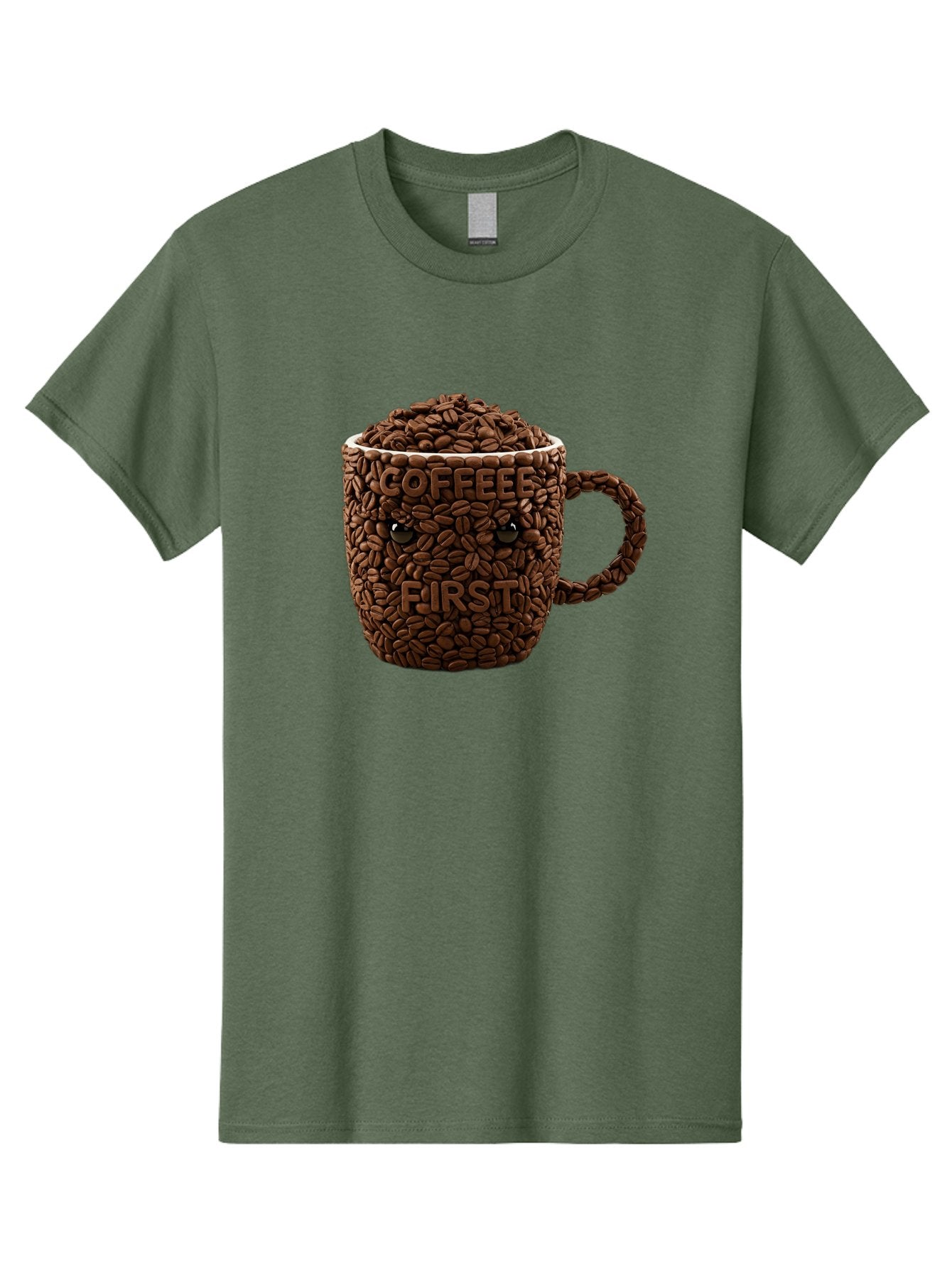 Coffee-First-2 Men'S Graphic Tee, 100% Cotton, Comfortable Casual Summer Wear, Machine Washable, Vintage Camera, Old Camera, Antique Camera, Black Camera, Classic Photography, Photography Equipment, Nostalgic Device, Film Camera, Camera Art Bak280 10