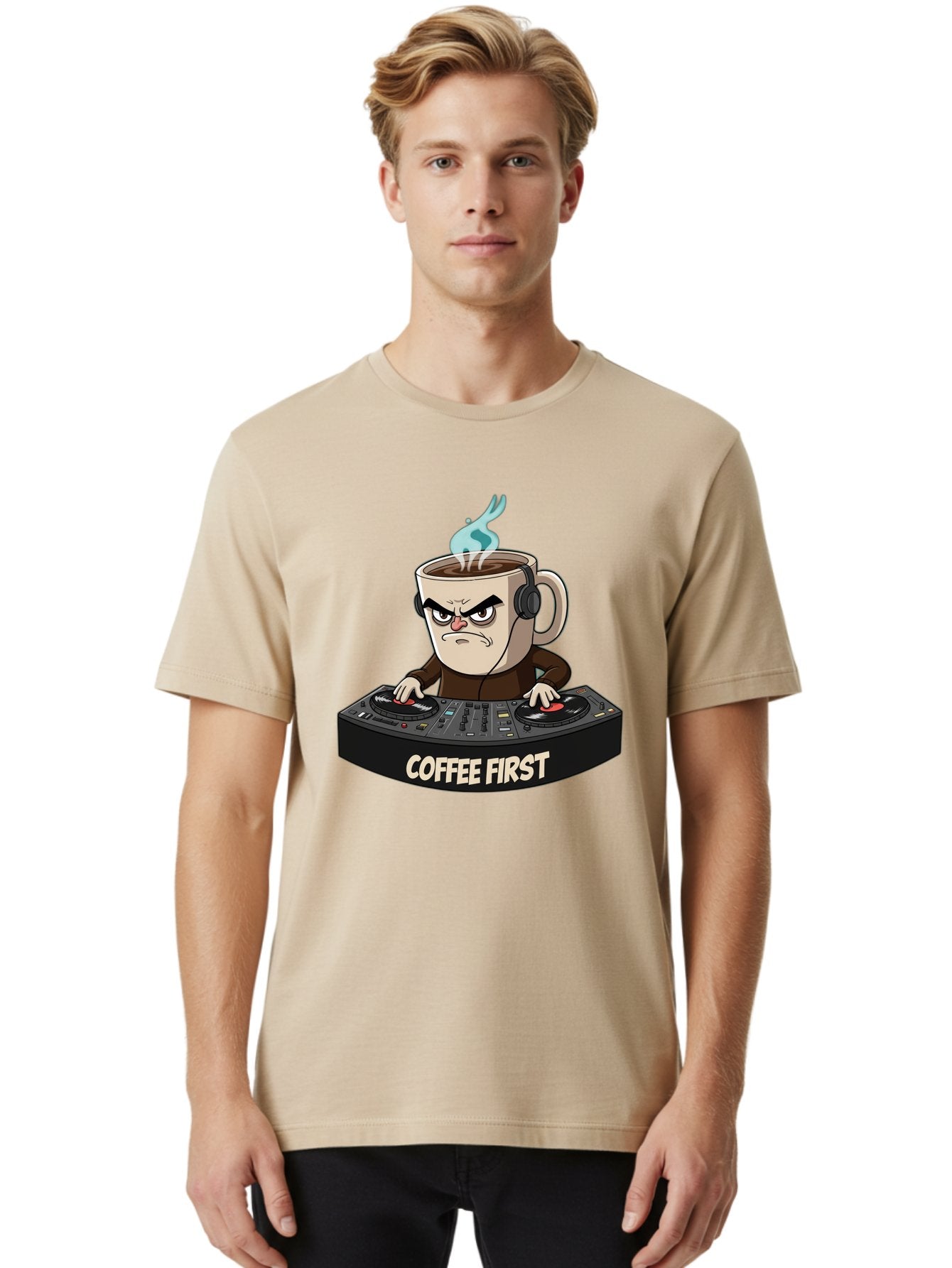 Coffee-First-3 Men'S Graphic Tee, 100% Cotton, Comfortable Casual Summer Wear, Machine Washable, Vintage Camera, Old Camera, Antique Camera, Black Camera, Classic Photography, Photography Equipment, Nostalgic Device, Film Camera, Camera Art Bak281 26