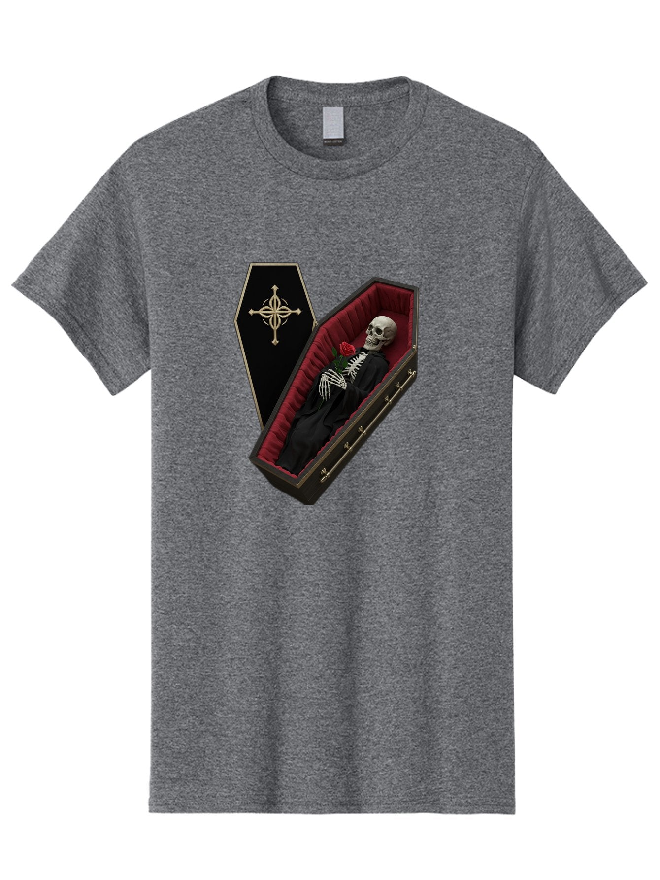 Coffin-Skeleton Men'S Graphic Tee, 100% Cotton, Comfortable Casual Summer Wear, Machine Washable, Vintage Camera, Old Camera, Antique Camera, Black Camera, Classic Photography, Photography Equipment, Nostalgic Device, Film Camera, Camera Art Bak285 6