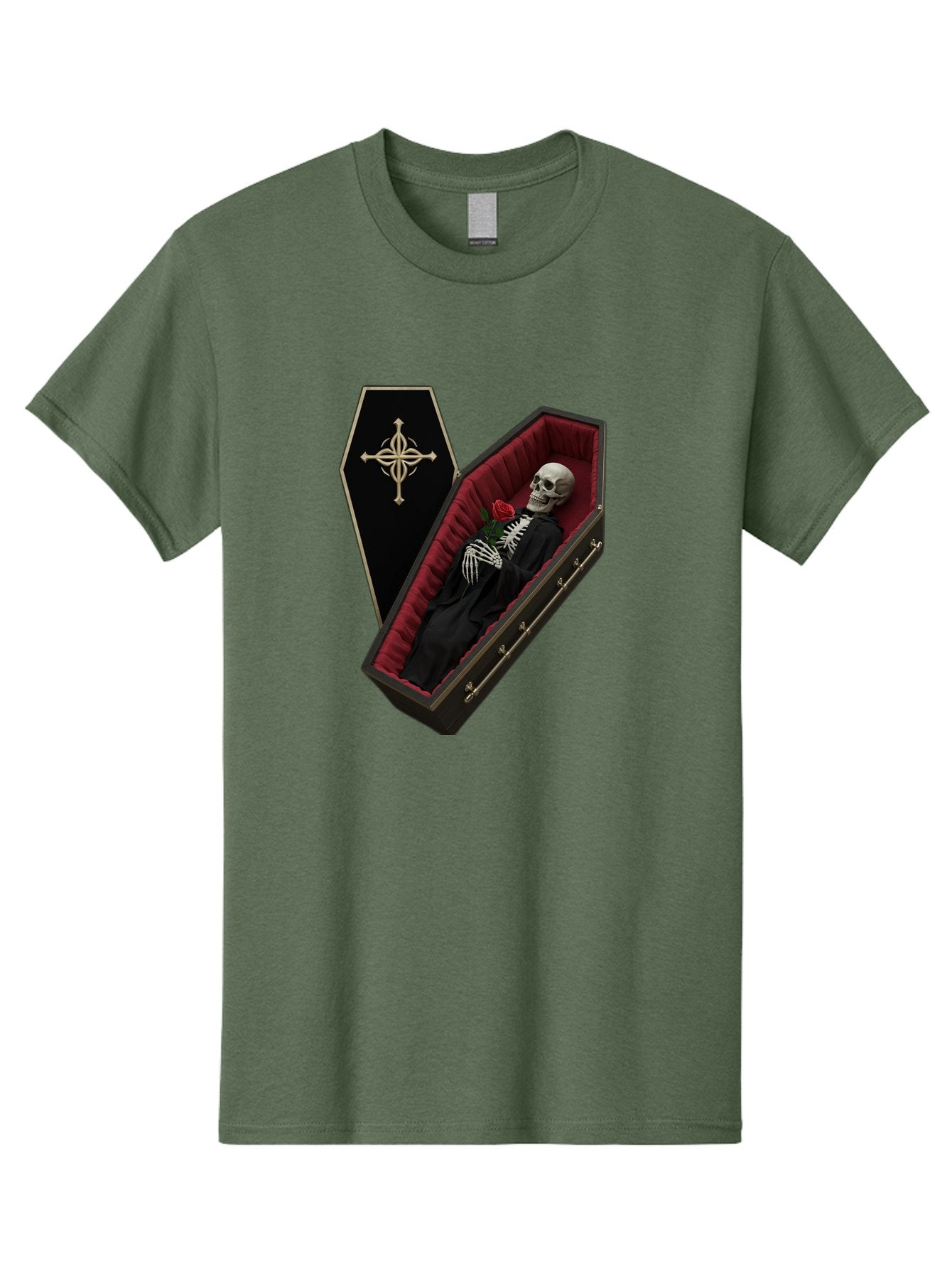 Coffin-Skeleton Men'S Graphic Tee, 100% Cotton, Comfortable Casual Summer Wear, Machine Washable, Vintage Camera, Old Camera, Antique Camera, Black Camera, Classic Photography, Photography Equipment, Nostalgic Device, Film Camera, Camera Art Bak285 3