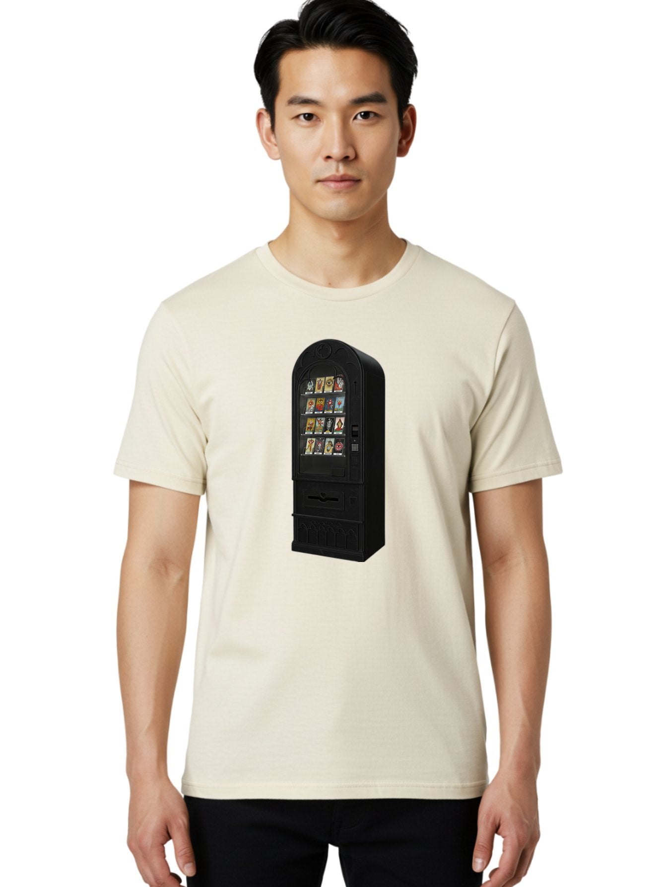 Collectible-Card-Vending-Machine Men'S Graphic Tee, 100% Cotton, Comfortable Casual Summer Wear, Machine Washable, Vintage Camera, Old Camera, Antique Camera, Black Camera, Classic Photography, Photography Equipment, Nostalgic Device, Bak287 23