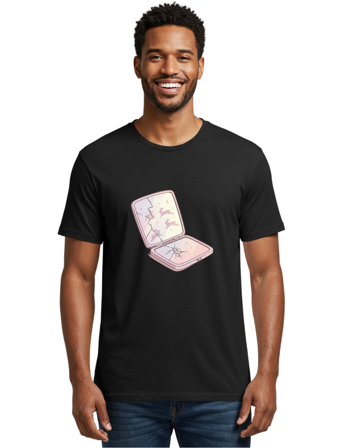 Compact-Mirror Men'S Graphic Tee, 100% Cotton, Comfortable Casual Summer Wear, Machine Washable, Vintage Camera, Old Camera, Antique Camera, Black Camera, Classic Photography, Photography Equipment, Nostalgic Device, Film Camera, Camera Art Bak290 16