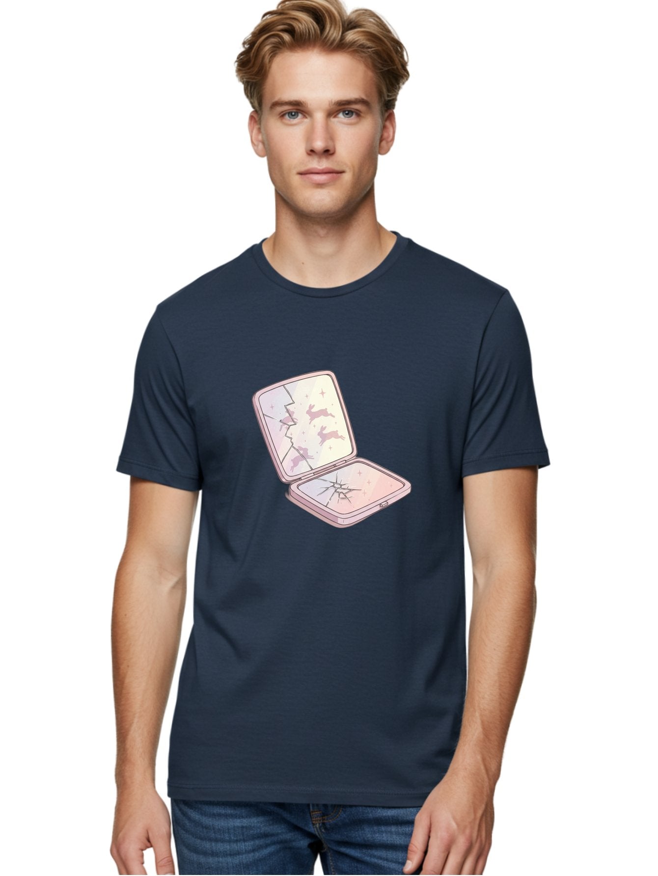 Compact-Mirror Men'S Graphic Tee, 100% Cotton, Comfortable Casual Summer Wear, Machine Washable, Vintage Camera, Old Camera, Antique Camera, Black Camera, Classic Photography, Photography Equipment, Nostalgic Device, Film Camera, Camera Art Bak290 17