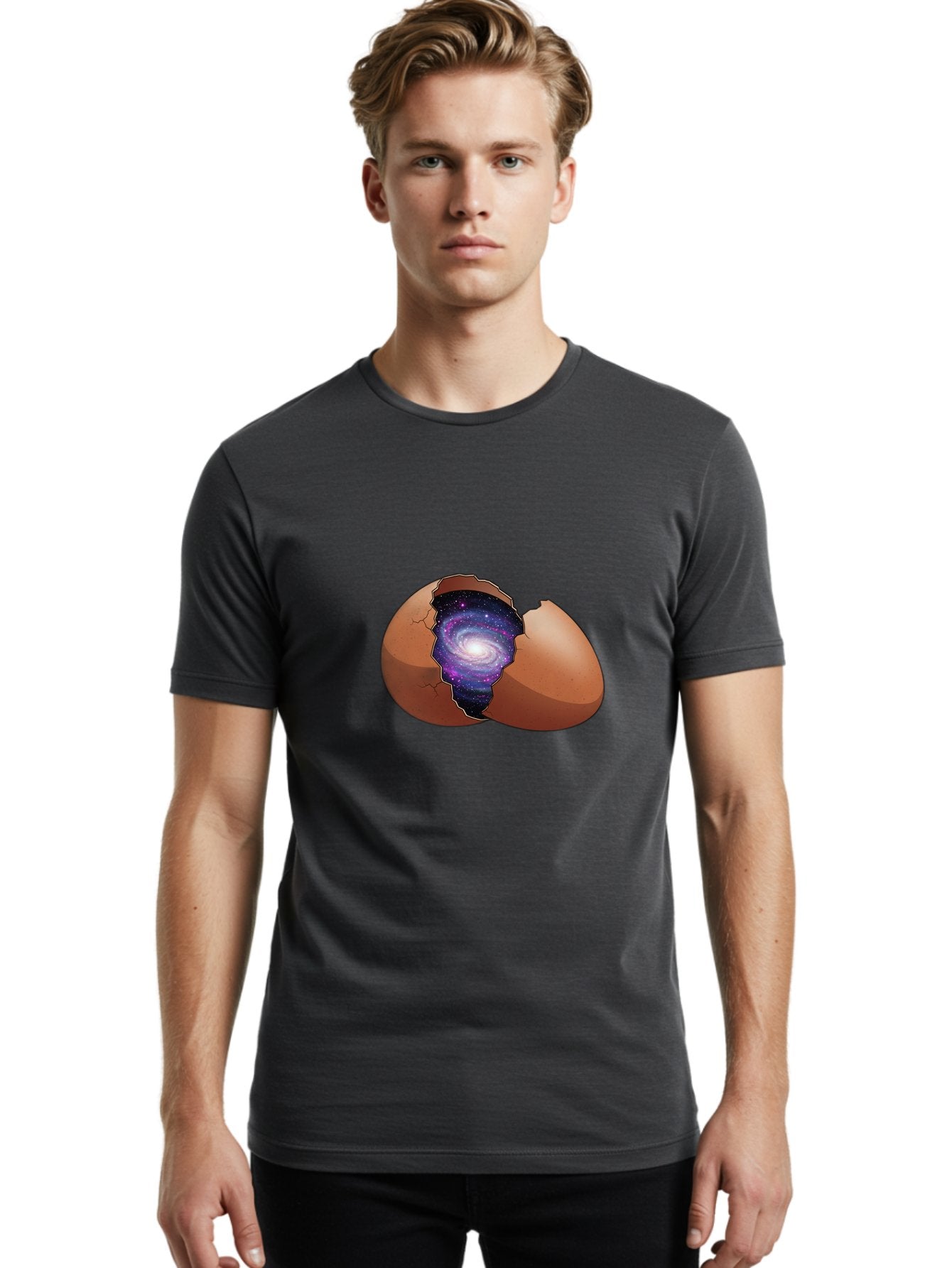 Cracked-Egg-Galaxy-2 Men'S Graphic Tee, 100% Cotton, Comfortable Casual Summer Wear, Machine Washable, Vintage Camera, Old Camera, Antique Camera, Black Camera, Classic Photography, Photography Equipment, Nostalgic Device, Film Camera, Bak304 23