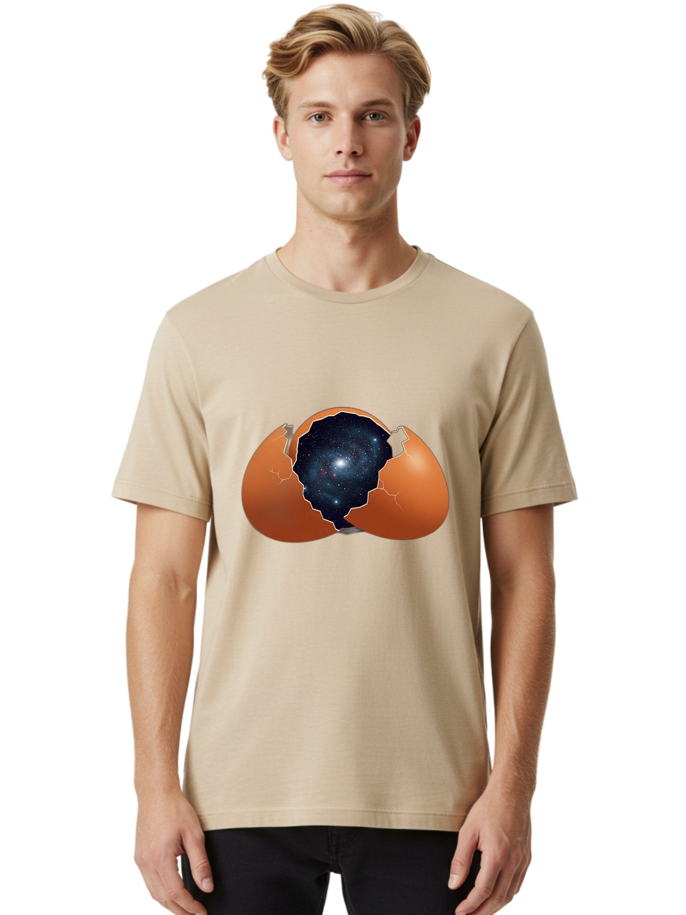 Cracked-Egg-Galaxy Men'S Graphic Tee, 100% Cotton, Comfortable Casual Summer Wear, Machine Washable, Vintage Camera, Old Camera, Antique Camera, Black Camera, Classic Photography, Photography Equipment, Nostalgic Device, Film Camera, Bak309 25