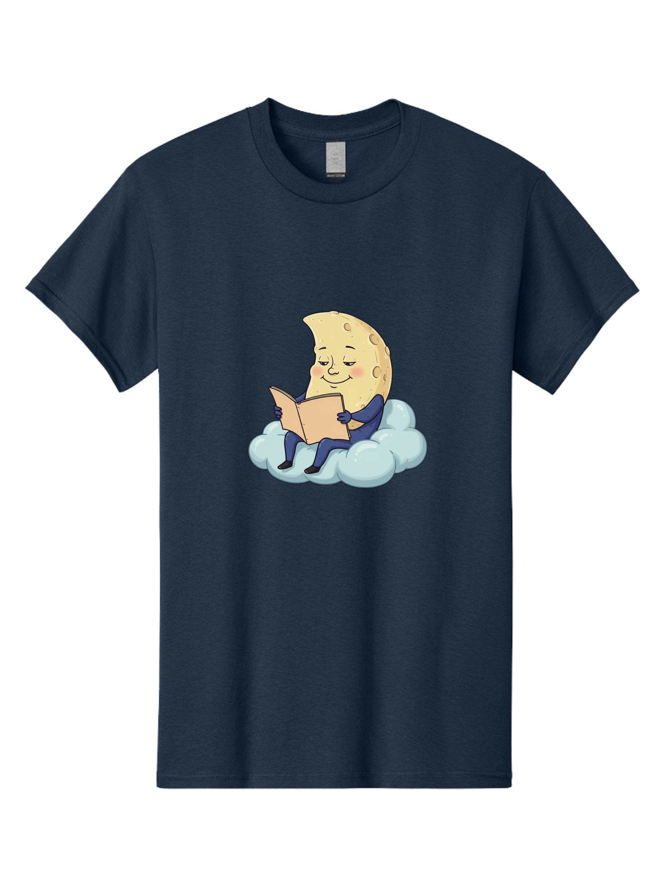 Crescent-Moon-Reading-1 Men'S Graphic Tee, 100% Cotton, Comfortable Casual Summer Wear, Machine Washable, Vintage Camera, Old Camera, Antique Camera, Black Camera, Classic Photography, Photography Equipment, Nostalgic Device, Film Camera, Bak317 5