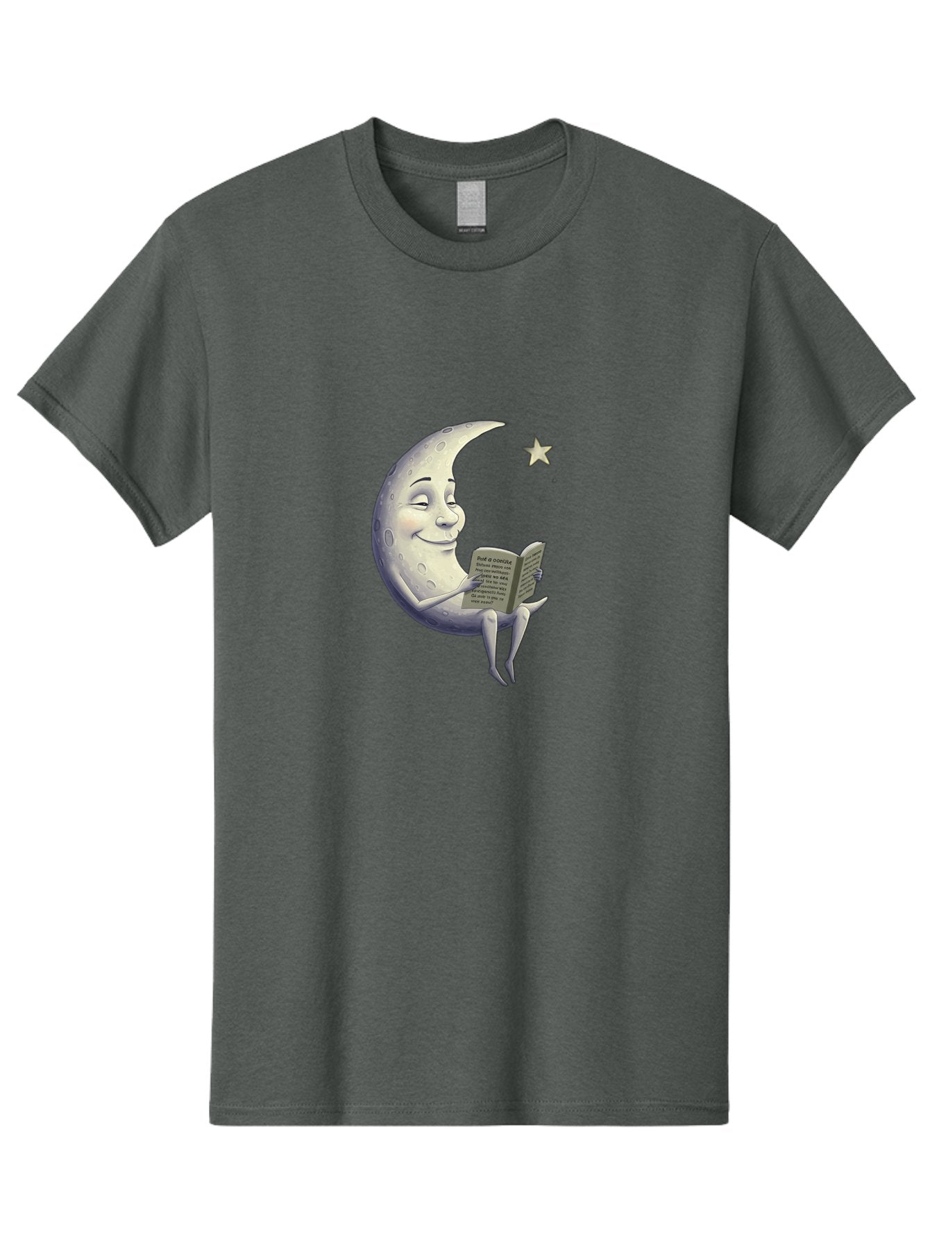 Crescent-Moon-Reading-2 Men'S Graphic Tee, 100% Cotton, Comfortable Casual Summer Wear, Machine Washable, Vintage Camera, Old Camera, Antique Camera, Black Camera, Classic Photography, Photography Equipment, Nostalgic Device, Film Camera, Bak318