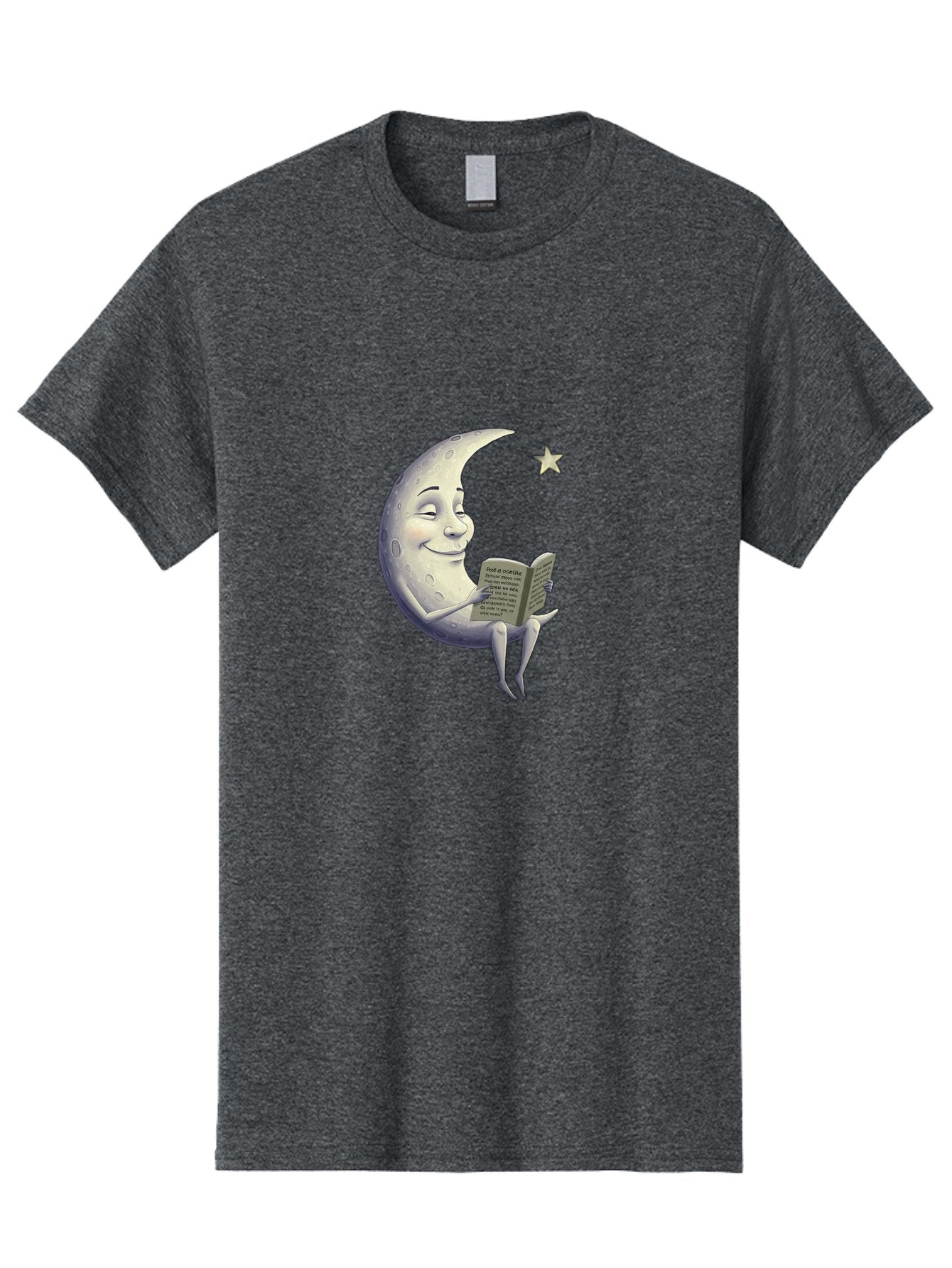 Crescent-Moon-Reading-2 Men'S Graphic Tee, 100% Cotton, Comfortable Casual Summer Wear, Machine Washable, Vintage Camera, Old Camera, Antique Camera, Black Camera, Classic Photography, Photography Equipment, Nostalgic Device, Film Camera, Bak318 5