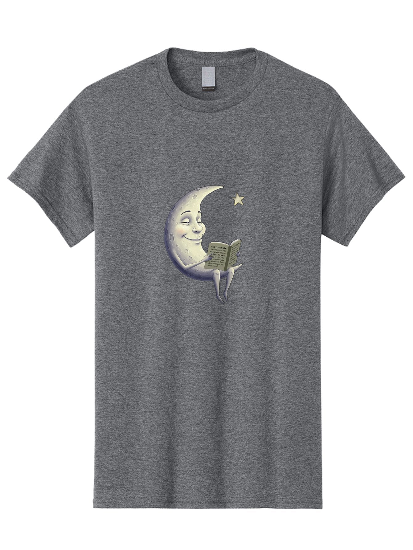 Crescent-Moon-Reading-2 Men'S Graphic Tee, 100% Cotton, Comfortable Casual Summer Wear, Machine Washable, Vintage Camera, Old Camera, Antique Camera, Black Camera, Classic Photography, Photography Equipment, Nostalgic Device, Film Camera, Bak318 8