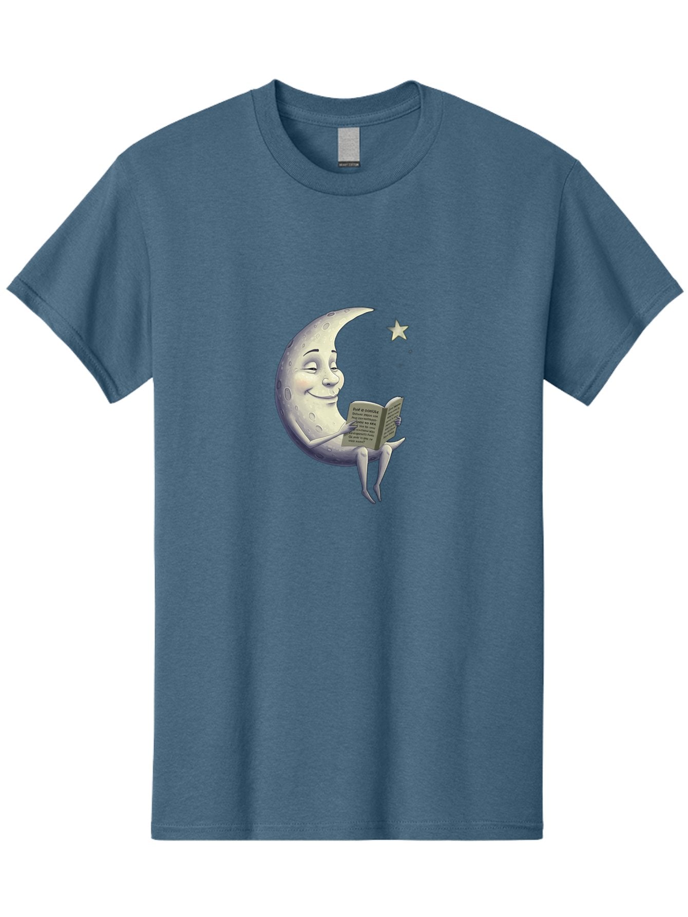 Crescent-Moon-Reading-2 Men'S Graphic Tee, 100% Cotton, Comfortable Casual Summer Wear, Machine Washable, Vintage Camera, Old Camera, Antique Camera, Black Camera, Classic Photography, Photography Equipment, Nostalgic Device, Film Camera, Bak318 15