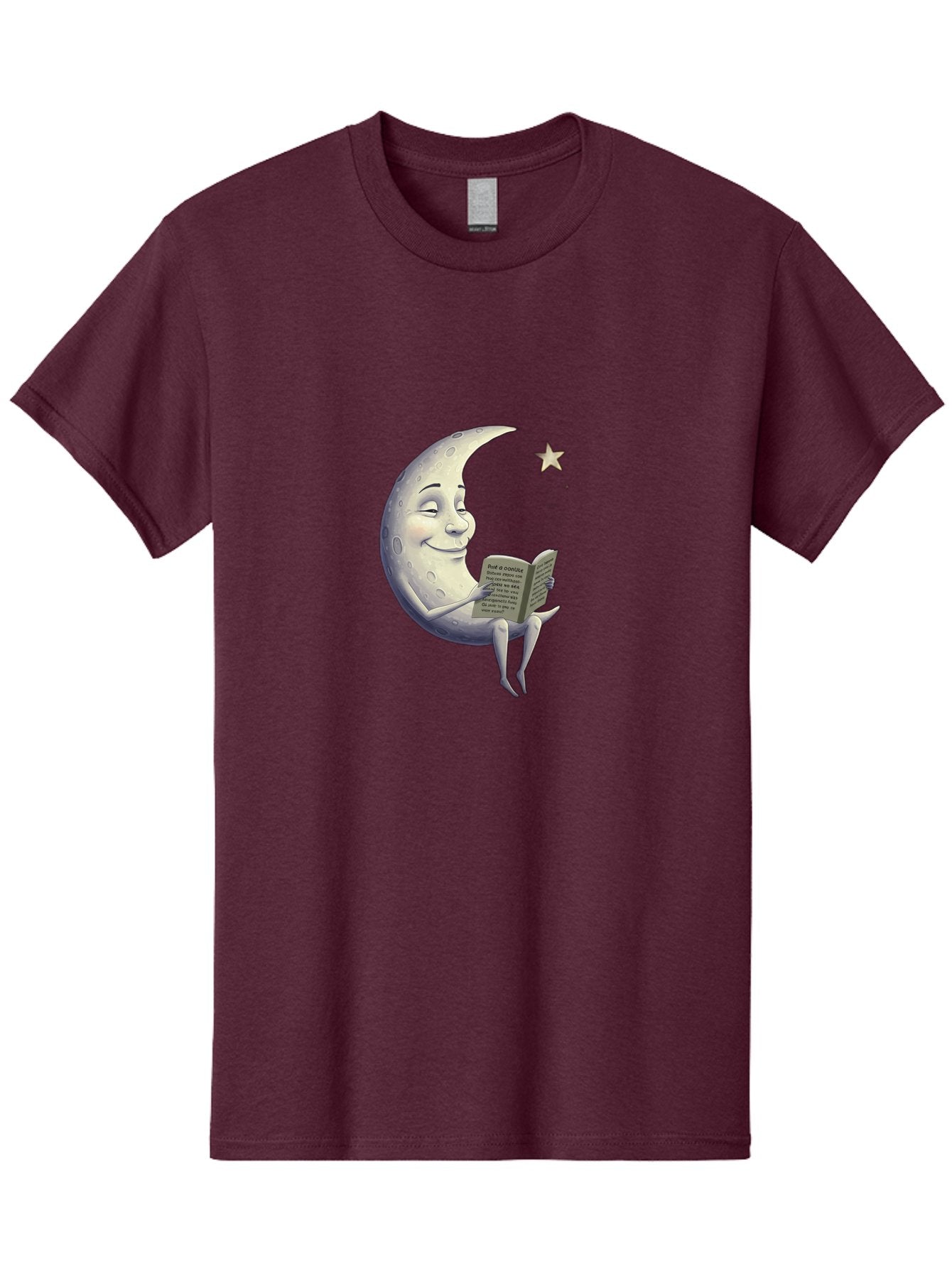 Crescent-Moon-Reading-2 Men'S Graphic Tee, 100% Cotton, Comfortable Casual Summer Wear, Machine Washable, Vintage Camera, Old Camera, Antique Camera, Black Camera, Classic Photography, Photography Equipment, Nostalgic Device, Film Camera, Bak318 6