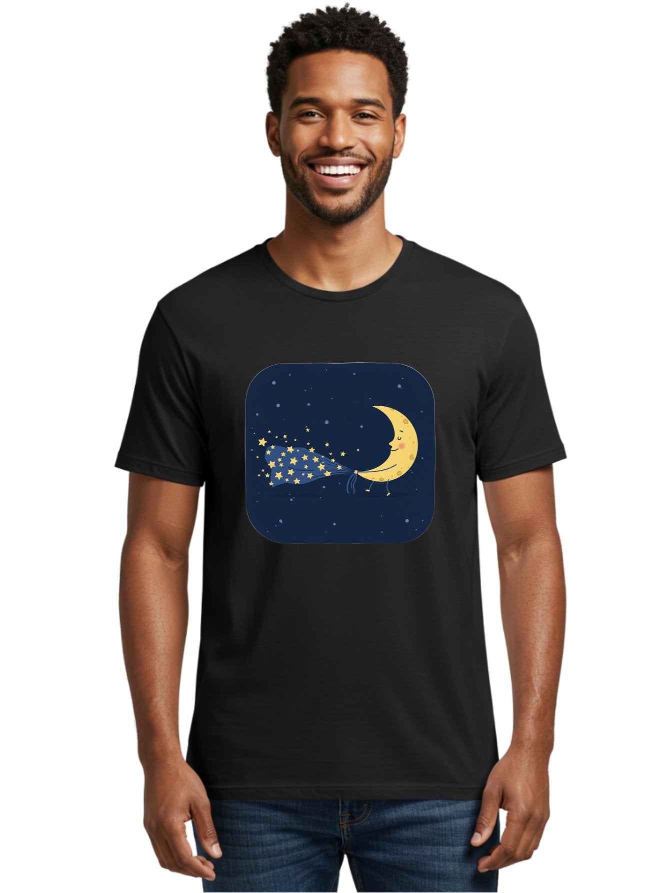 Crescent-Moon-With-Stars Men'S Graphic Tee, 100% Cotton, Comfortable Casual Summer Wear, Machine Washable, Vintage Camera, Old Camera, Antique Camera, Black Camera, Classic Photography, Photography Equipment, Nostalgic Device, Film Camera, Bak320 20