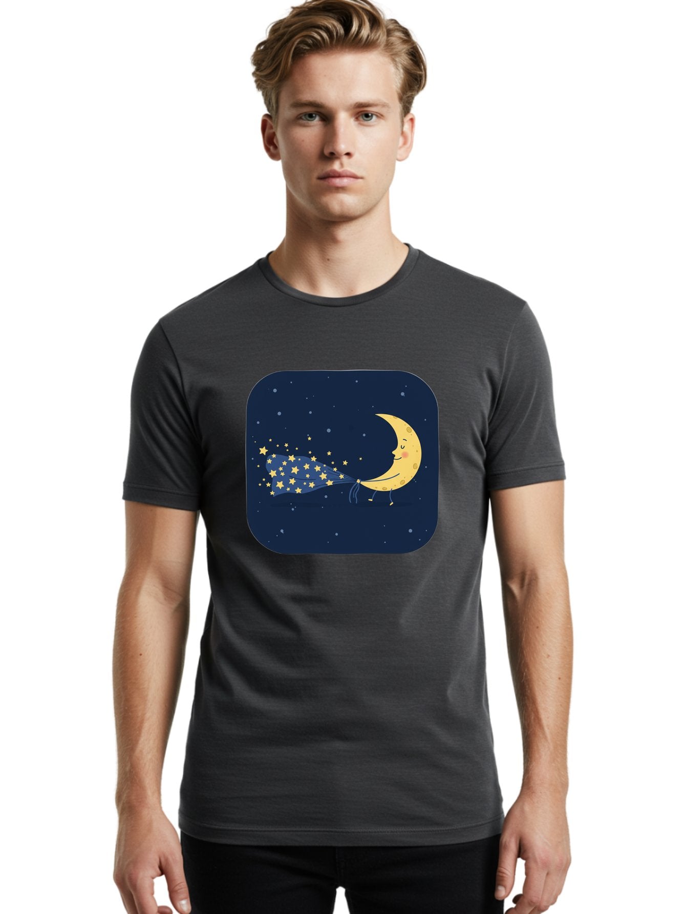 Crescent-Moon-With-Stars Men'S Graphic Tee, 100% Cotton, Comfortable Casual Summer Wear, Machine Washable, Vintage Camera, Old Camera, Antique Camera, Black Camera, Classic Photography, Photography Equipment, Nostalgic Device, Film Camera, Bak320 29