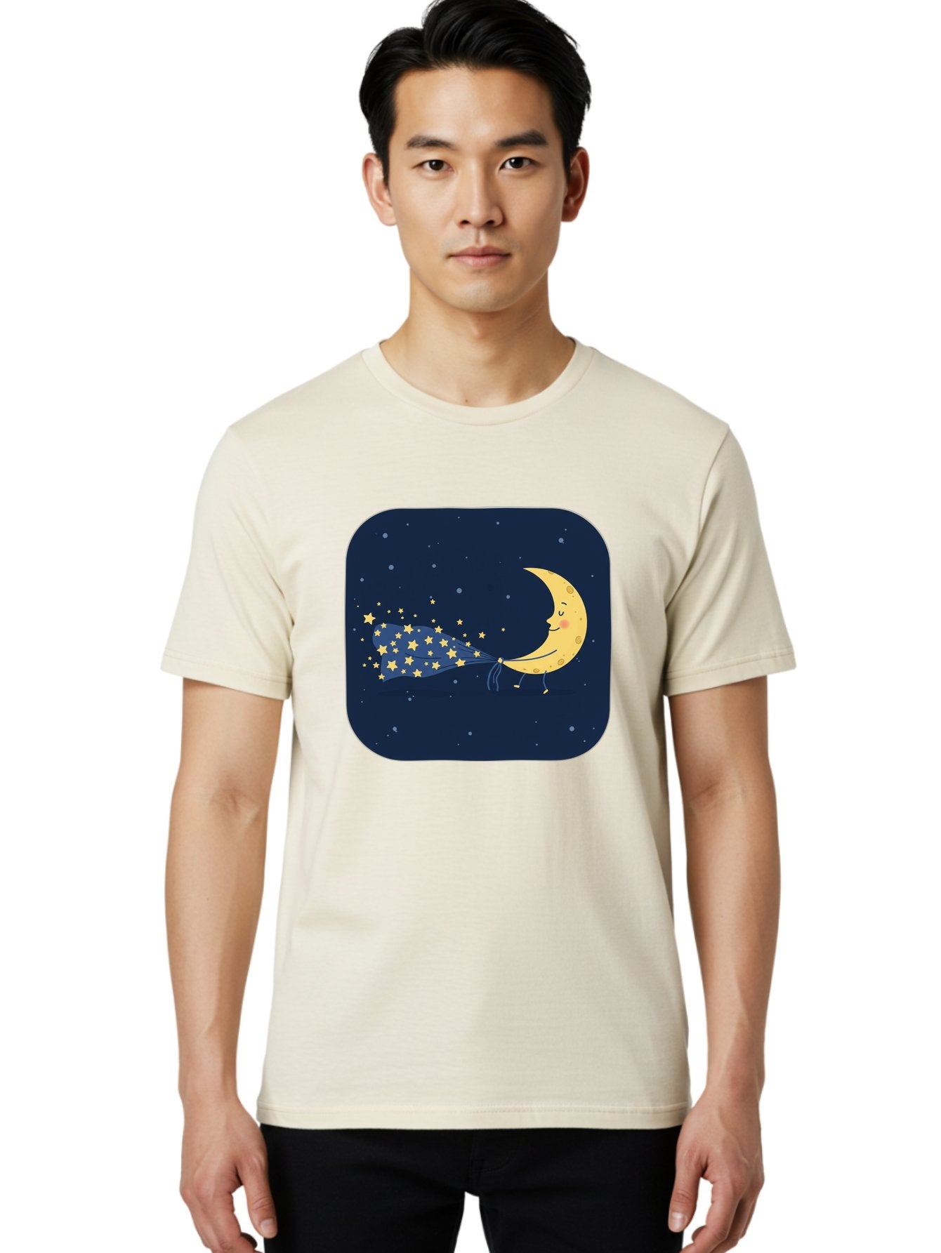 Crescent-Moon-With-Stars Men'S Graphic Tee, 100% Cotton, Comfortable Casual Summer Wear, Machine Washable, Vintage Camera, Old Camera, Antique Camera, Black Camera, Classic Photography, Photography Equipment, Nostalgic Device, Film Camera, Bak320 18