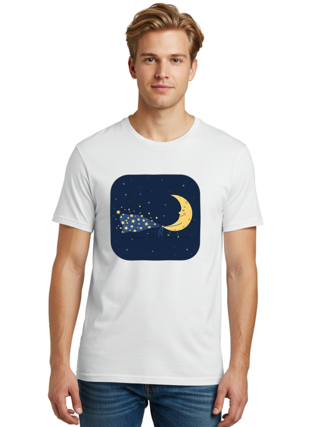 Crescent-Moon-With-Stars Men'S Graphic Tee, 100% Cotton, Comfortable Casual Summer Wear, Machine Washable, Vintage Camera, Old Camera, Antique Camera, Black Camera, Classic Photography, Photography Equipment, Nostalgic Device, Film Camera, Bak320 30