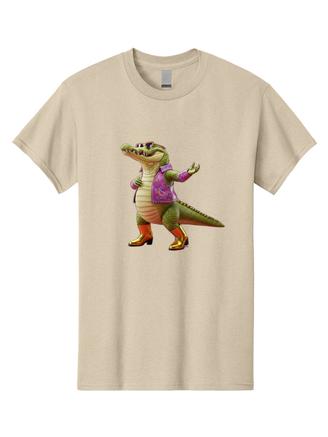 Crocodile-In-Purple-Jacket Men'S Graphic Tee, 100% Cotton, Comfortable Casual Summer Wear, Machine Washable, Vintage Camera, Old Camera, Antique Camera, Black Camera, Classic Photography, Photography Equipment, Nostalgic Device, Film Camera, Bak323 4