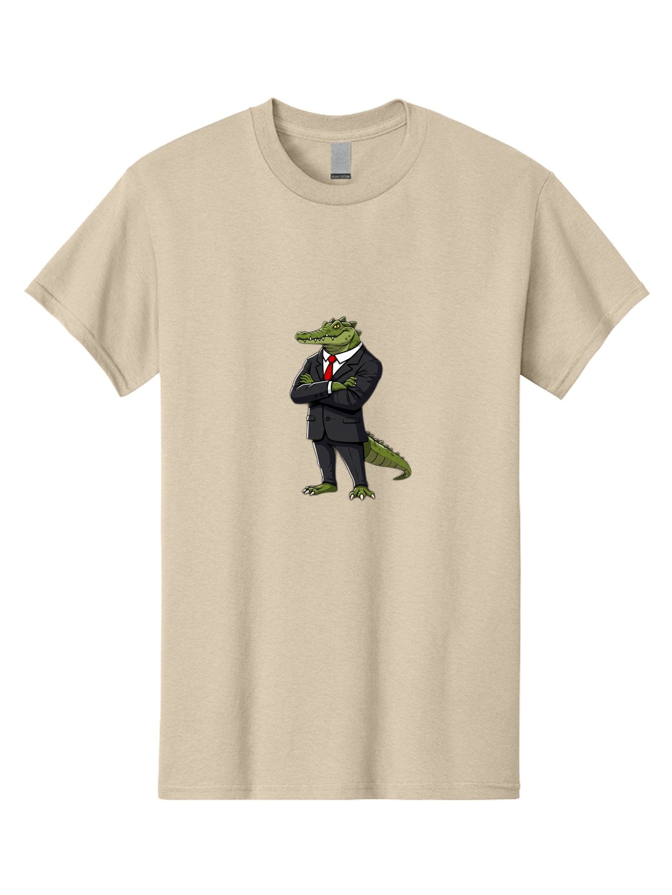 Crocodile-In-Suit-1 Men'S Graphic Tee, 100% Cotton, Comfortable Casual Summer Wear, Machine Washable, Vintage Camera, Old Camera, Antique Camera, Black Camera, Classic Photography, Photography Equipment, Nostalgic Device, Film Camera, Bak325 11