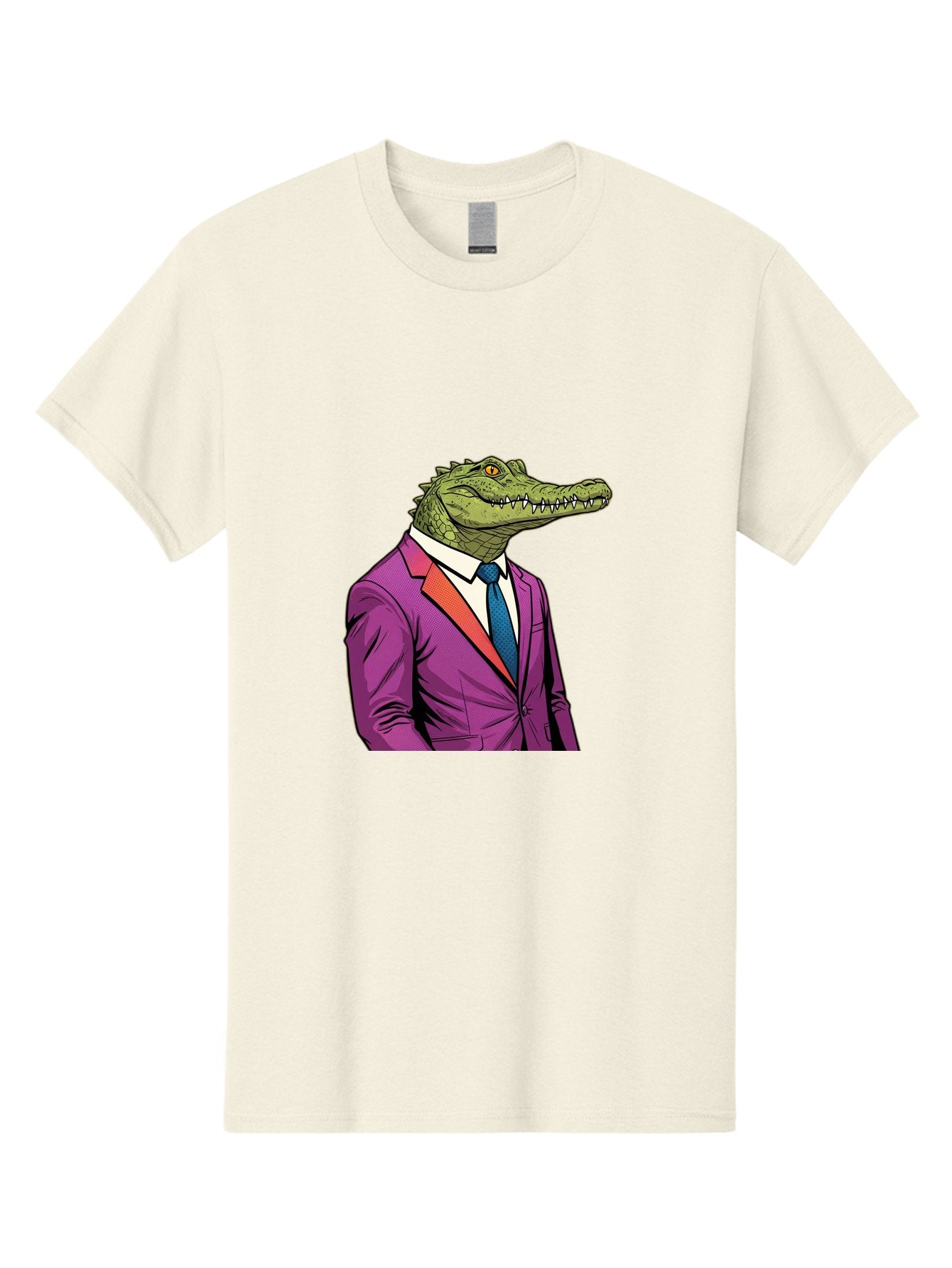 Crocodile-In-Suit-2 Men'S Graphic Tee, 100% Cotton, Comfortable Casual Summer Wear, Machine Washable, Vintage Camera, Old Camera, Antique Camera, Black Camera, Classic Photography, Photography Equipment, Nostalgic Device, Film Camera, Bak326 12