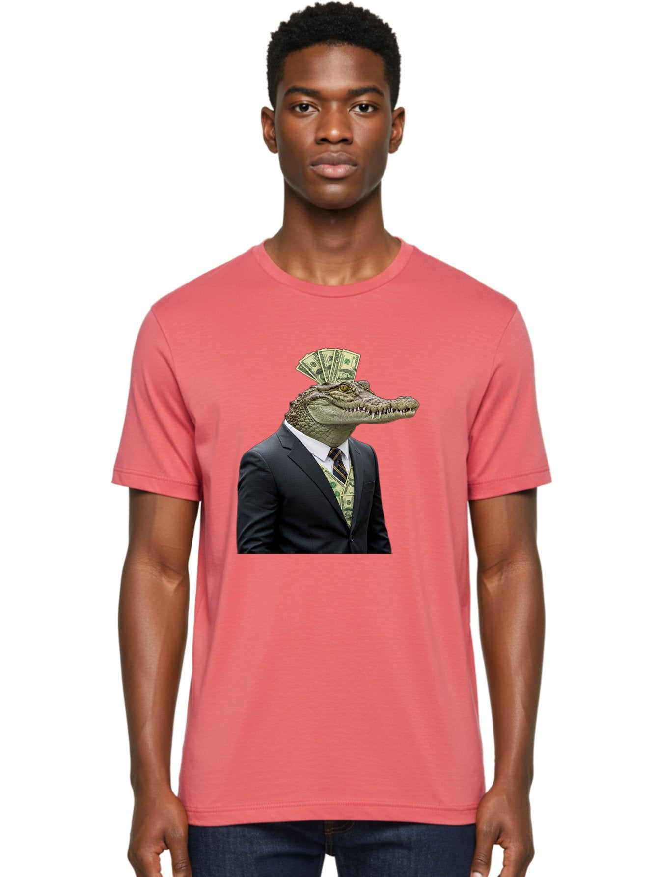 Crocodile-In-Suit-4 Men'S Graphic Tee, 100% Cotton, Comfortable Casual Summer Wear, Machine Washable, Vintage Camera, Old Camera, Antique Camera, Black Camera, Classic Photography, Photography Equipment, Nostalgic Device, Film Camera, Bak328 29