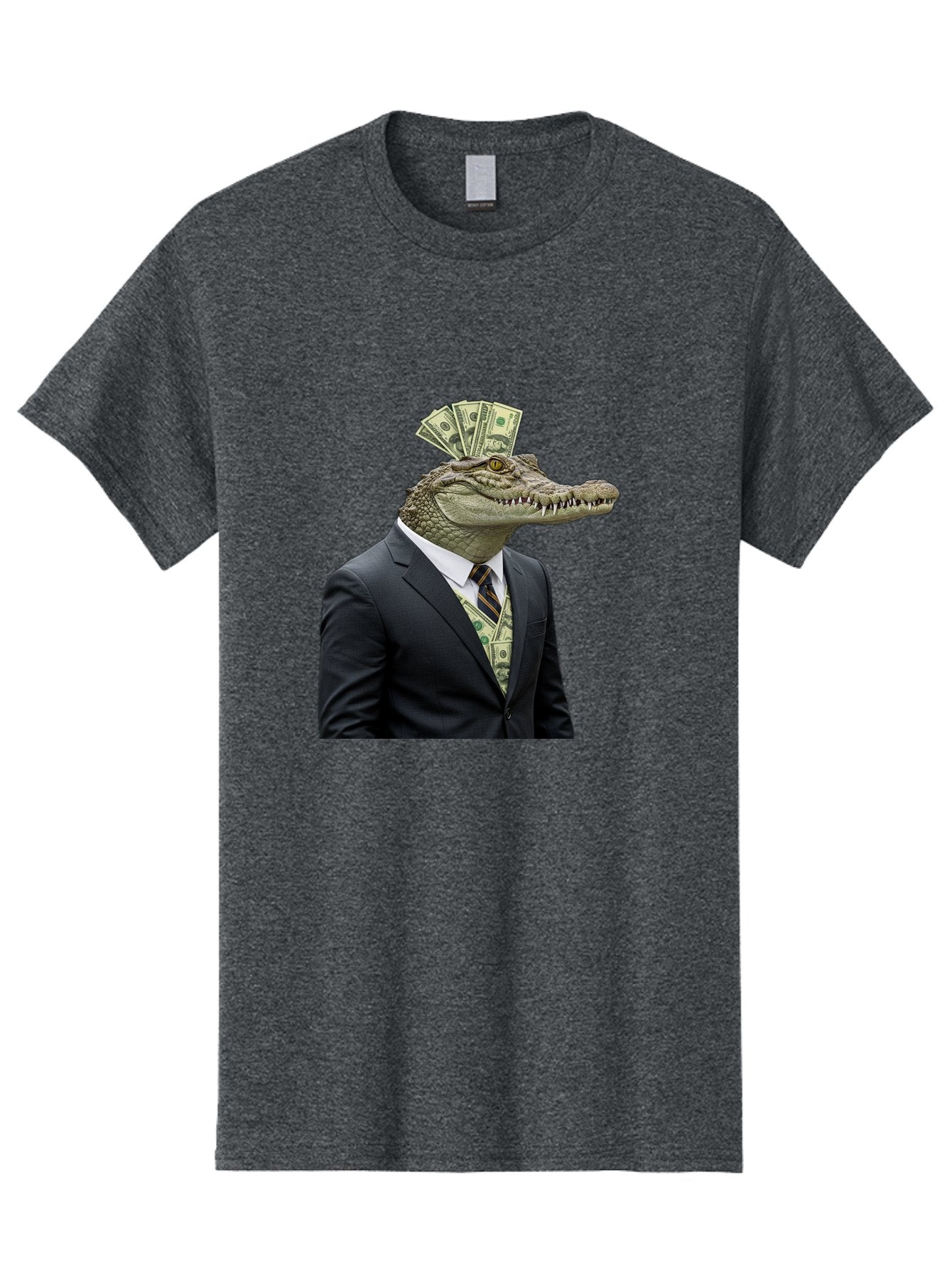 Crocodile-In-Suit-4 Men'S Graphic Tee, 100% Cotton, Comfortable Casual Summer Wear, Machine Washable, Vintage Camera, Old Camera, Antique Camera, Black Camera, Classic Photography, Photography Equipment, Nostalgic Device, Film Camera, Bak328 4