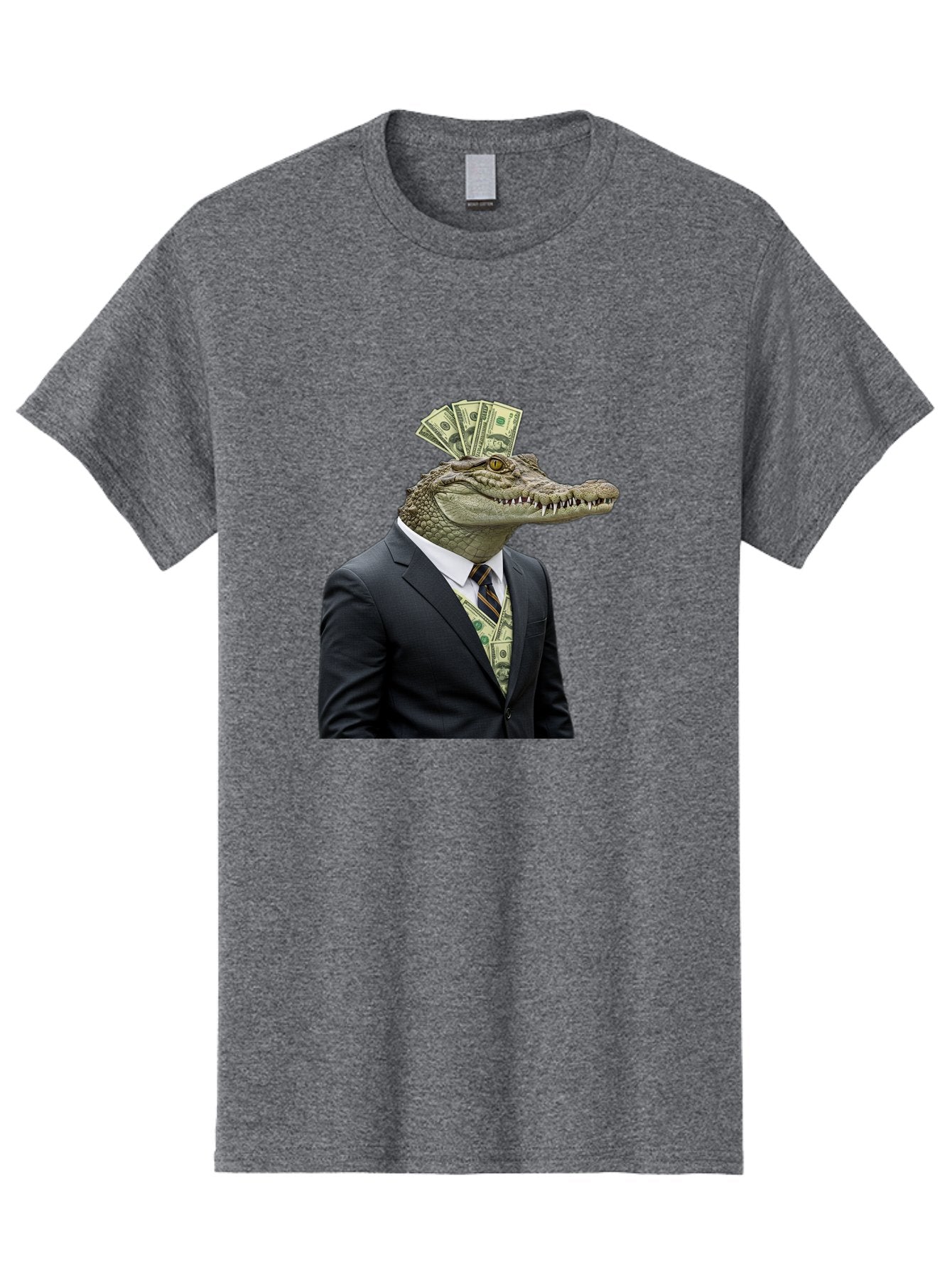 Crocodile-In-Suit-4 Men'S Graphic Tee, 100% Cotton, Comfortable Casual Summer Wear, Machine Washable, Vintage Camera, Old Camera, Antique Camera, Black Camera, Classic Photography, Photography Equipment, Nostalgic Device, Film Camera, Bak328 5