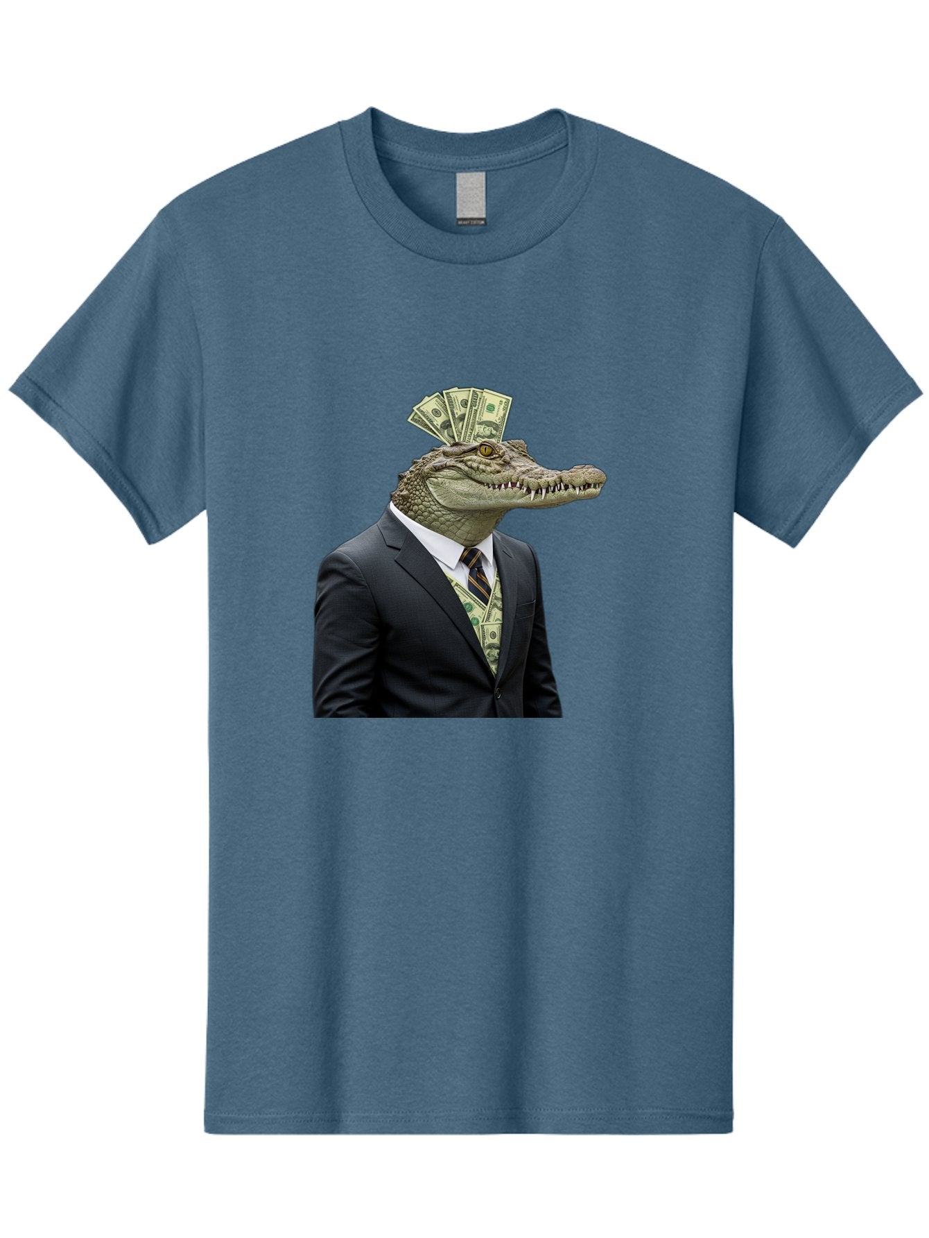 Crocodile-In-Suit-4 Men'S Graphic Tee, 100% Cotton, Comfortable Casual Summer Wear, Machine Washable, Vintage Camera, Old Camera, Antique Camera, Black Camera, Classic Photography, Photography Equipment, Nostalgic Device, Film Camera, Bak328 6