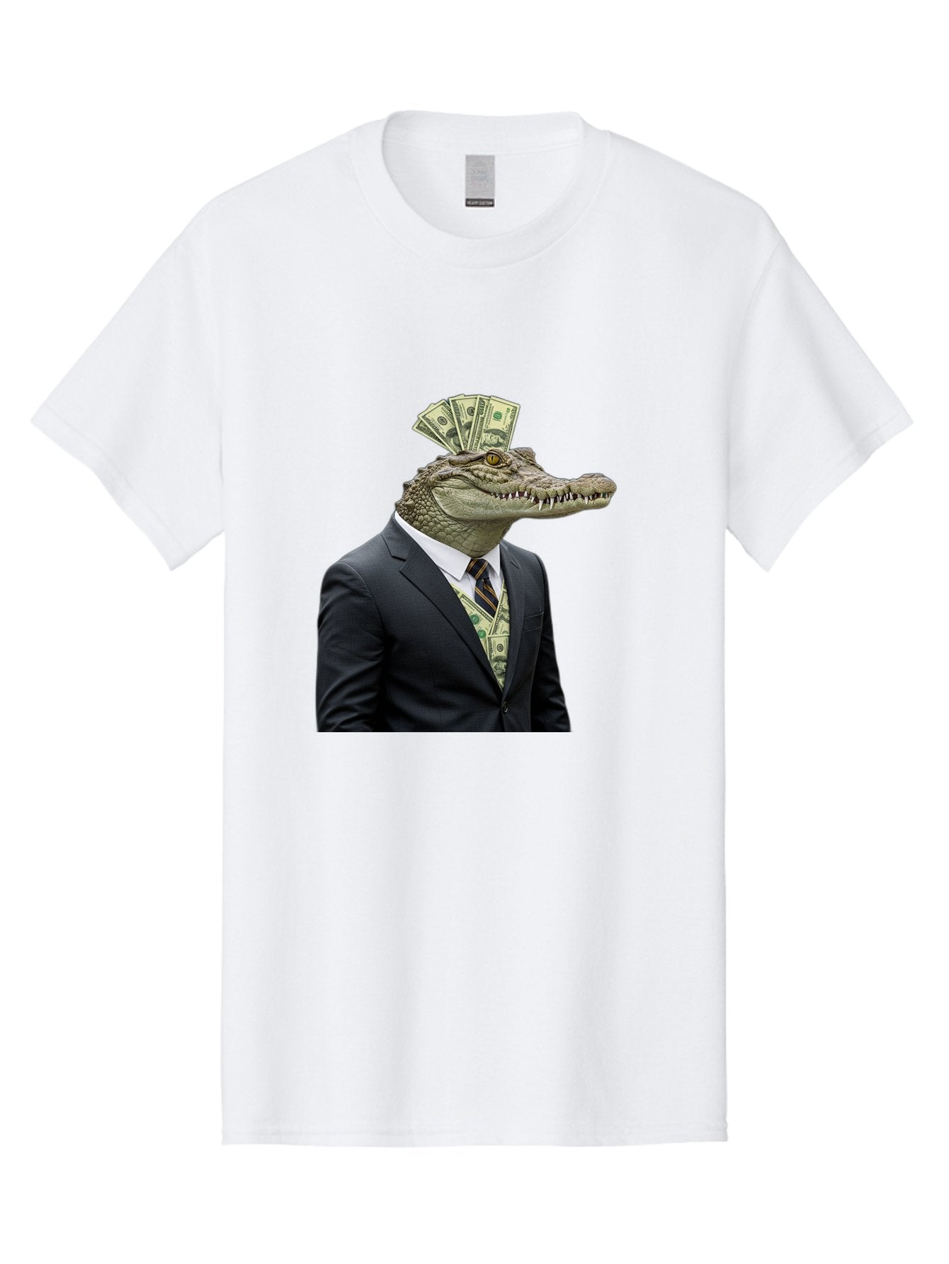 Crocodile-In-Suit-4 Men'S Graphic Tee, 100% Cotton, Comfortable Casual Summer Wear, Machine Washable, Vintage Camera, Old Camera, Antique Camera, Black Camera, Classic Photography, Photography Equipment, Nostalgic Device, Film Camera, Bak328 10