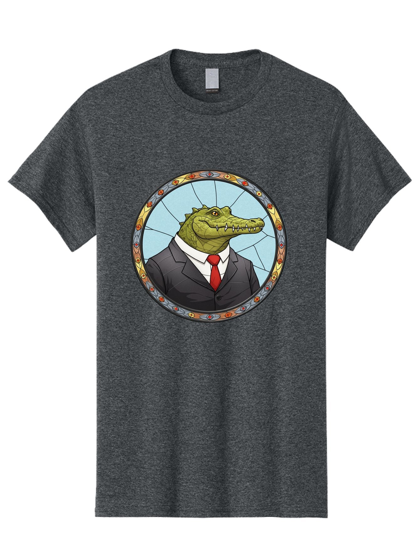 Crocodile-In-Suit-5 Men'S Graphic Tee, 100% Cotton, Comfortable Casual Summer Wear, Machine Washable, Vintage Camera, Old Camera, Antique Camera, Black Camera, Classic Photography, Photography Equipment, Nostalgic Device, Film Camera, Bak329 3