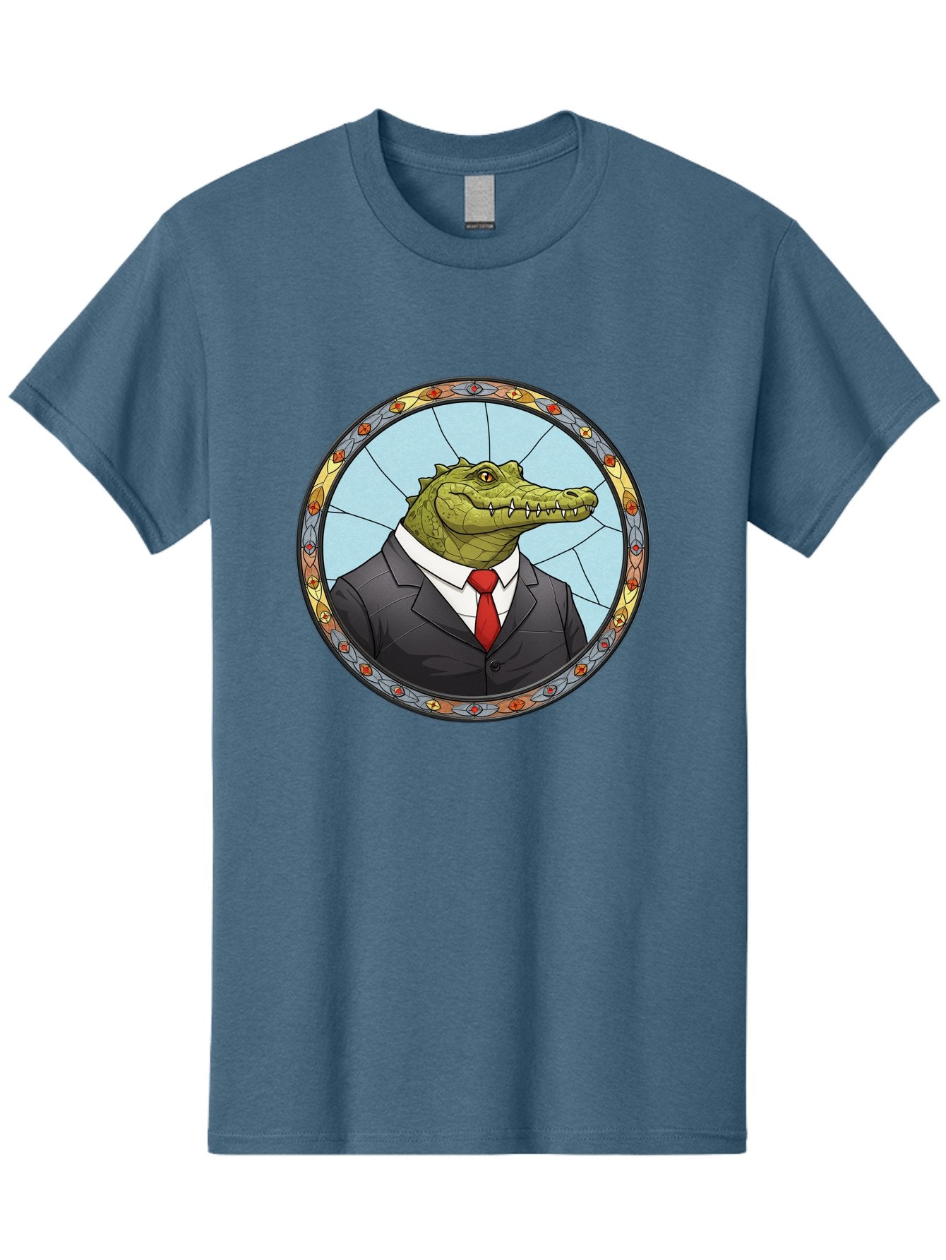 Crocodile-In-Suit-5 Men'S Graphic Tee, 100% Cotton, Comfortable Casual Summer Wear, Machine Washable, Vintage Camera, Old Camera, Antique Camera, Black Camera, Classic Photography, Photography Equipment, Nostalgic Device, Film Camera, Bak329 14