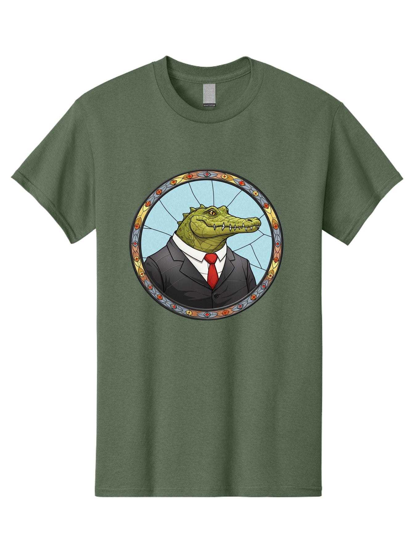 Crocodile-In-Suit-5 Men'S Graphic Tee, 100% Cotton, Comfortable Casual Summer Wear, Machine Washable, Vintage Camera, Old Camera, Antique Camera, Black Camera, Classic Photography, Photography Equipment, Nostalgic Device, Film Camera, Bak329 6