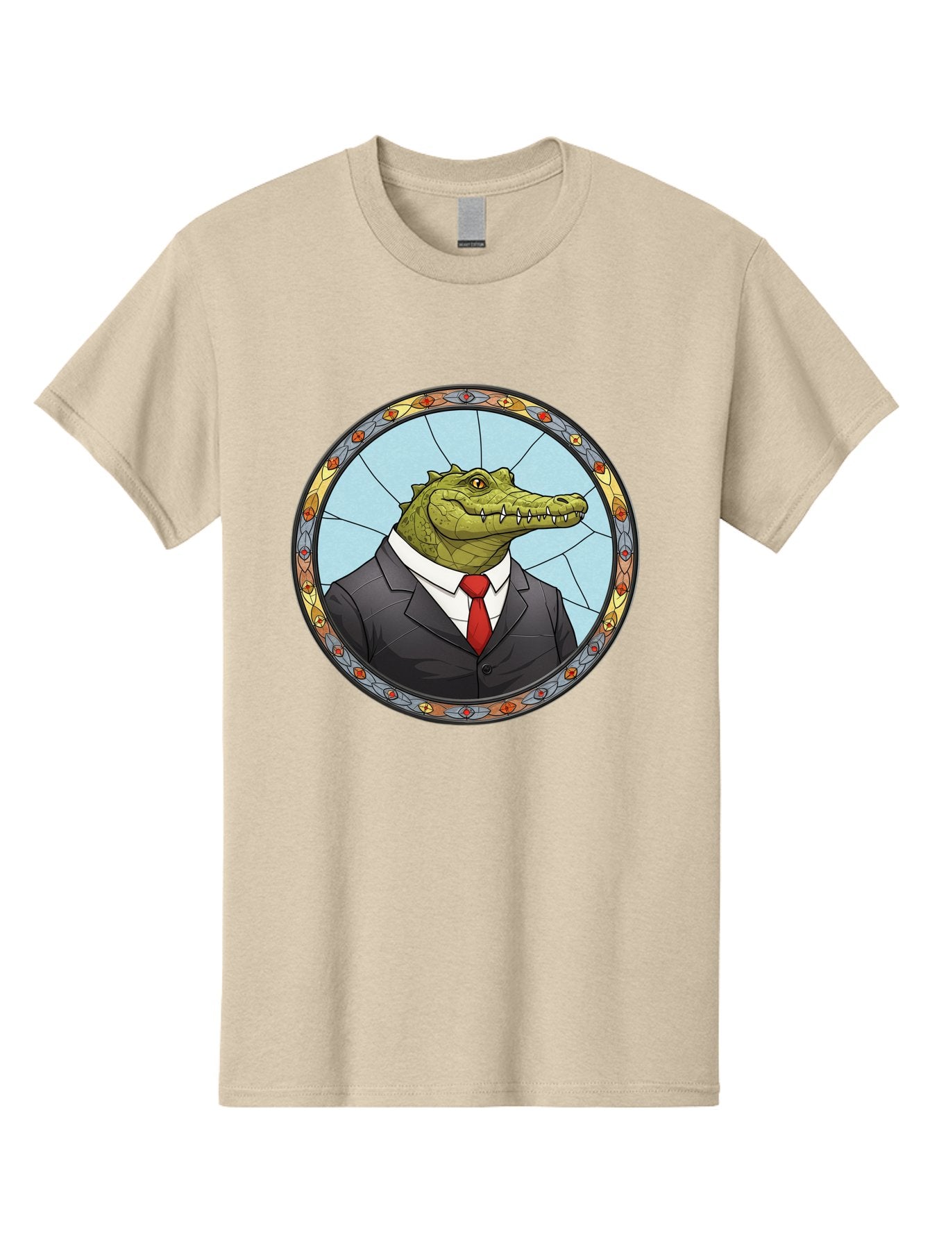 Crocodile-In-Suit-5 Men'S Graphic Tee, 100% Cotton, Comfortable Casual Summer Wear, Machine Washable, Vintage Camera, Old Camera, Antique Camera, Black Camera, Classic Photography, Photography Equipment, Nostalgic Device, Film Camera, Bak329 12