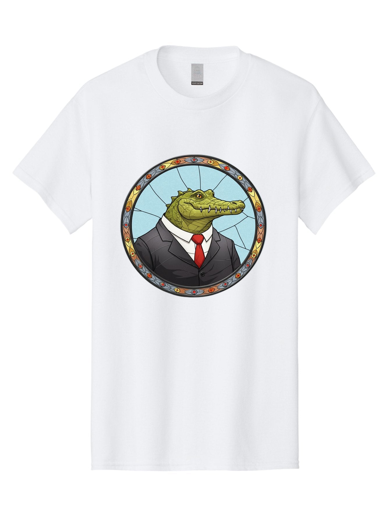 Crocodile-In-Suit-5 Men'S Graphic Tee, 100% Cotton, Comfortable Casual Summer Wear, Machine Washable, Vintage Camera, Old Camera, Antique Camera, Black Camera, Classic Photography, Photography Equipment, Nostalgic Device, Film Camera, Bak329