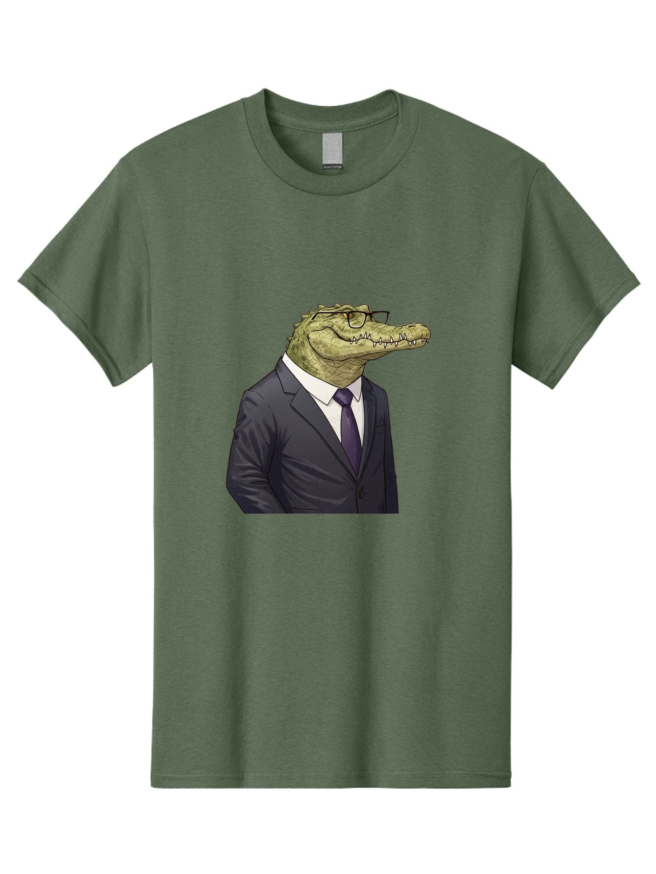 Crocodile-In-Suit-6 Men'S Graphic Tee, 100% Cotton, Comfortable Casual Summer Wear, Machine Washable, Vintage Camera, Old Camera, Antique Camera, Black Camera, Classic Photography, Photography Equipment, Nostalgic Device, Film Camera, Bak330 9