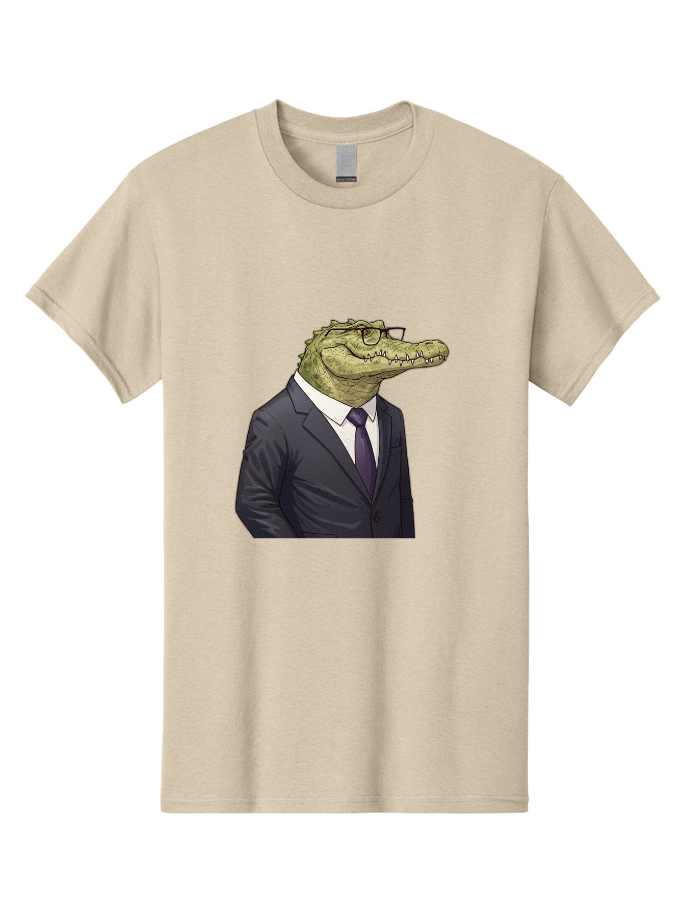 Crocodile-In-Suit-6 Men'S Graphic Tee, 100% Cotton, Comfortable Casual Summer Wear, Machine Washable, Vintage Camera, Old Camera, Antique Camera, Black Camera, Classic Photography, Photography Equipment, Nostalgic Device, Film Camera, Bak330 4