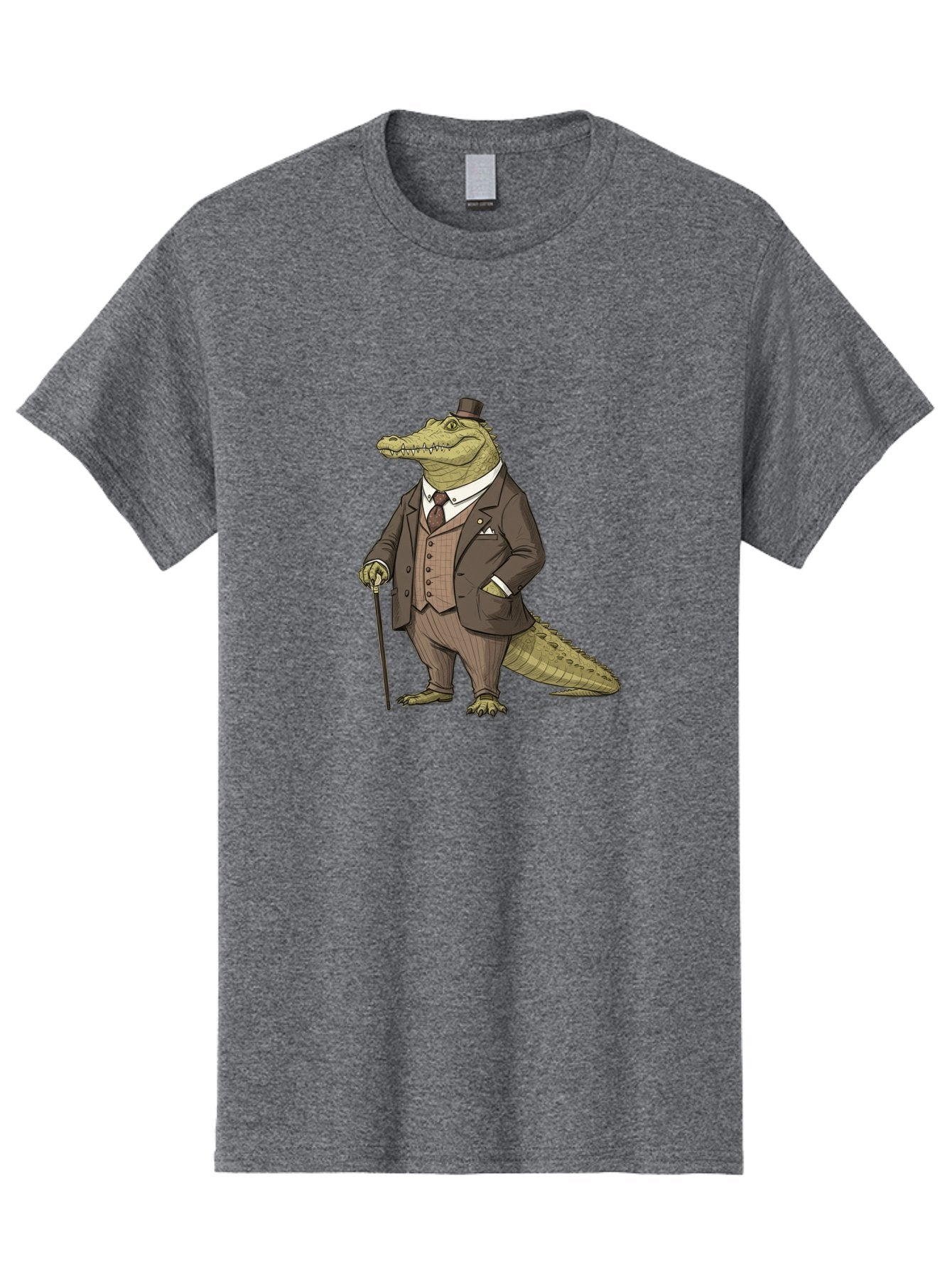 Crocodile-In-Suit-7 Men'S Graphic Tee, 100% Cotton, Comfortable Casual Summer Wear, Machine Washable, Vintage Camera, Old Camera, Antique Camera, Black Camera, Classic Photography, Photography Equipment, Nostalgic Device, Film Camera, Bak331 13