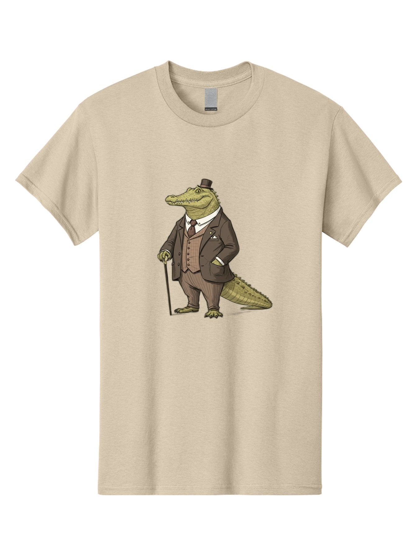 Crocodile-In-Suit-7 Men'S Graphic Tee, 100% Cotton, Comfortable Casual Summer Wear, Machine Washable, Vintage Camera, Old Camera, Antique Camera, Black Camera, Classic Photography, Photography Equipment, Nostalgic Device, Film Camera, Bak331 15